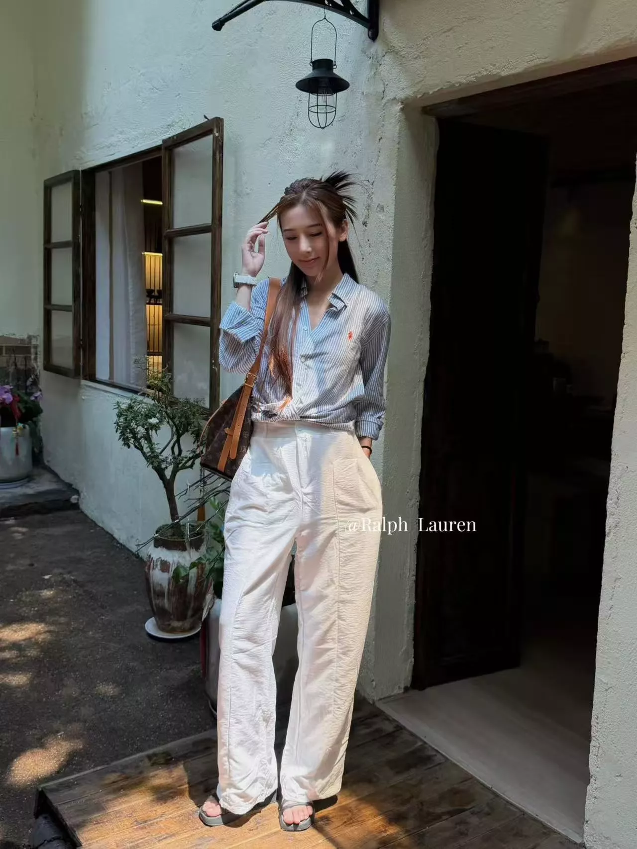 랄프로렌 포니 자수 스트라이프 린넨 셔츠 상세 이미지 12