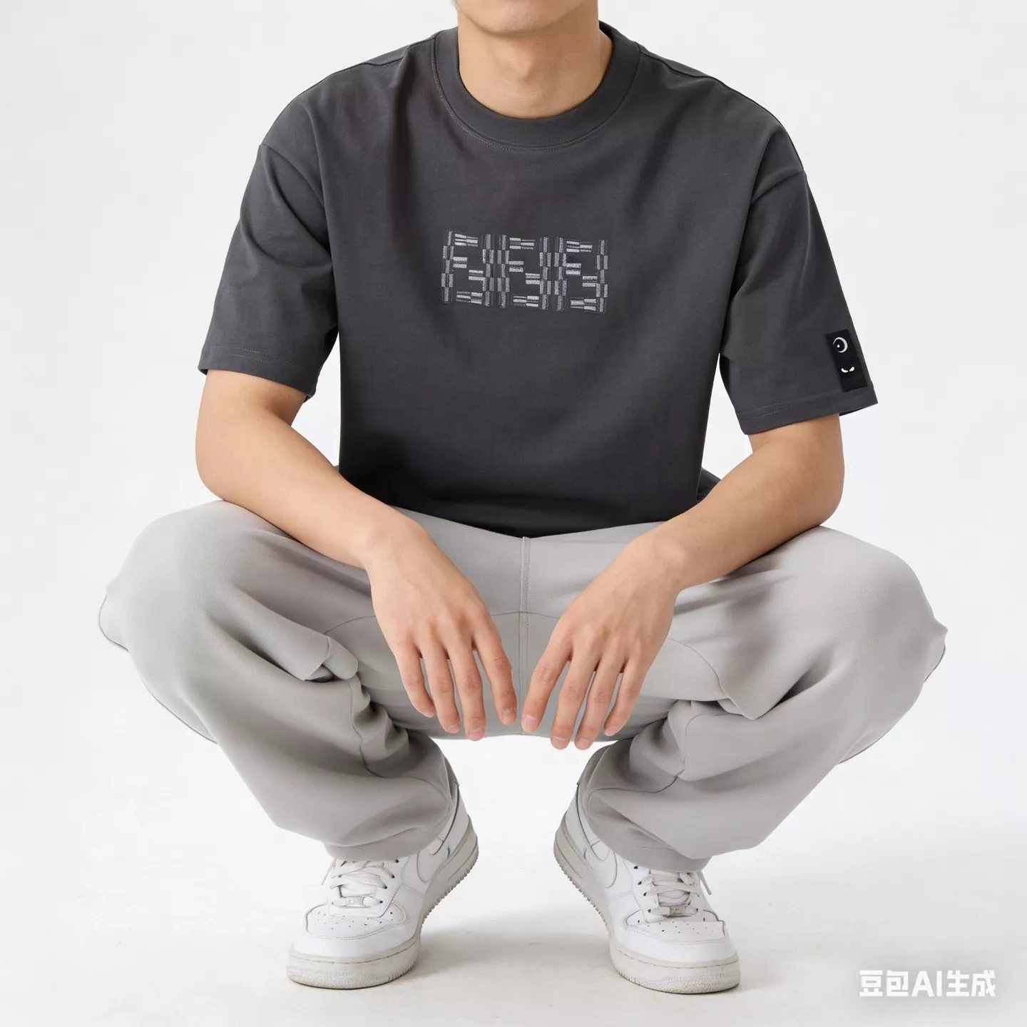 펜디 대나무결 자수 더블에프 로고 반팔 상세 이미지 15