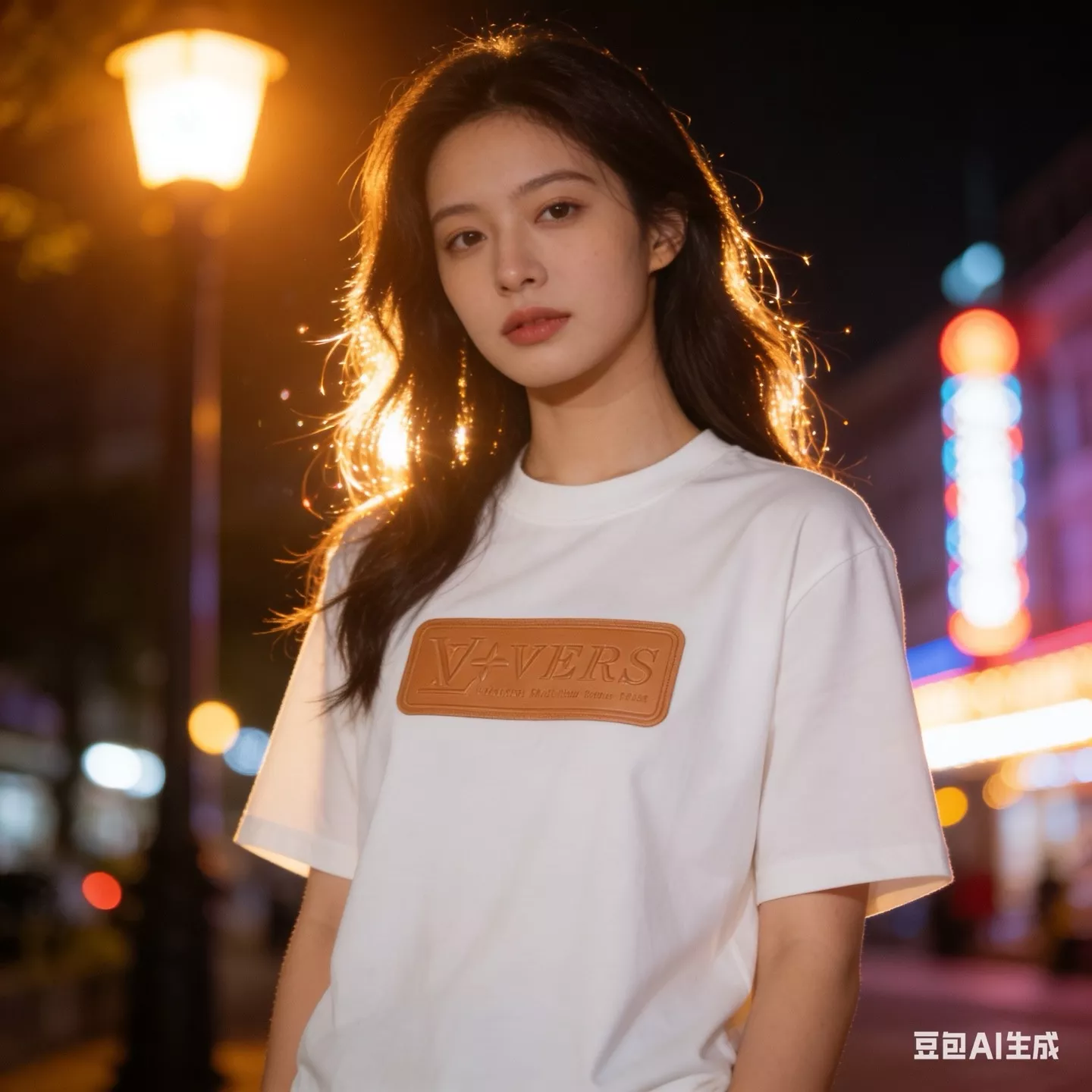 루이비통 가슴 가죽 패치 반소매 티셔츠 상세 이미지 14