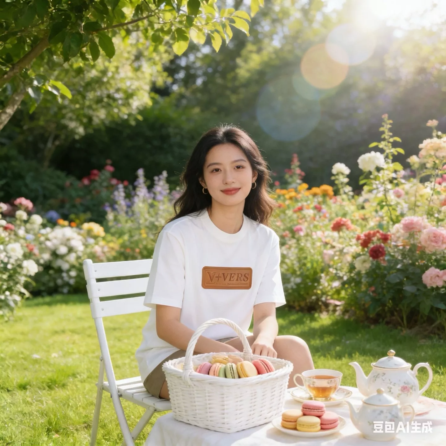 루이비통 가슴 가죽 패치 반소매 티셔츠 상세 이미지 18