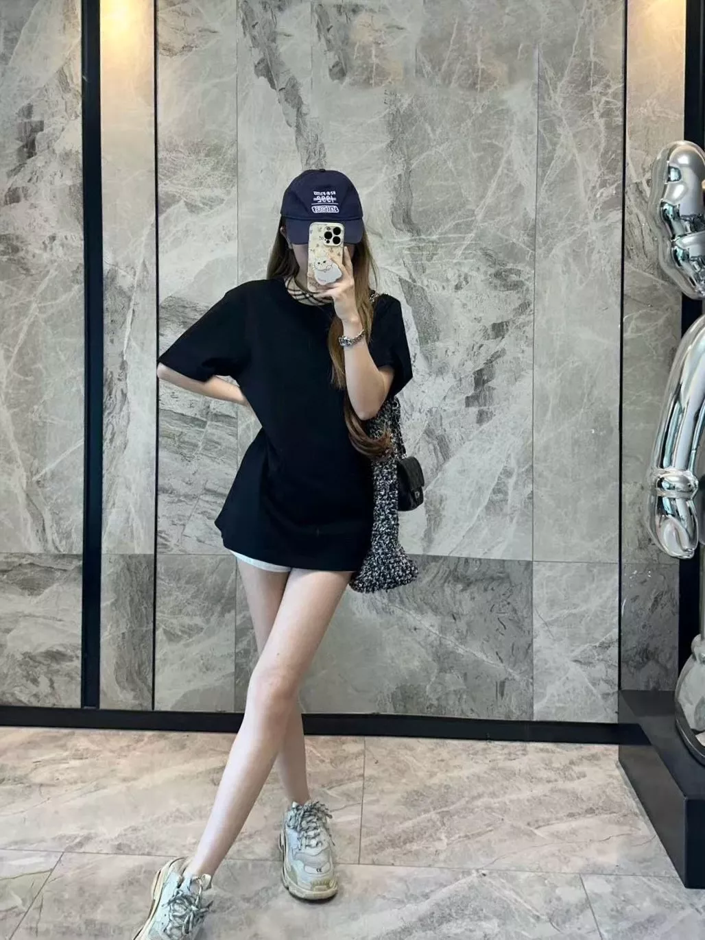 버버리 체크 칼라 배색 라운드 반소매 티셔츠 상세 이미지 12