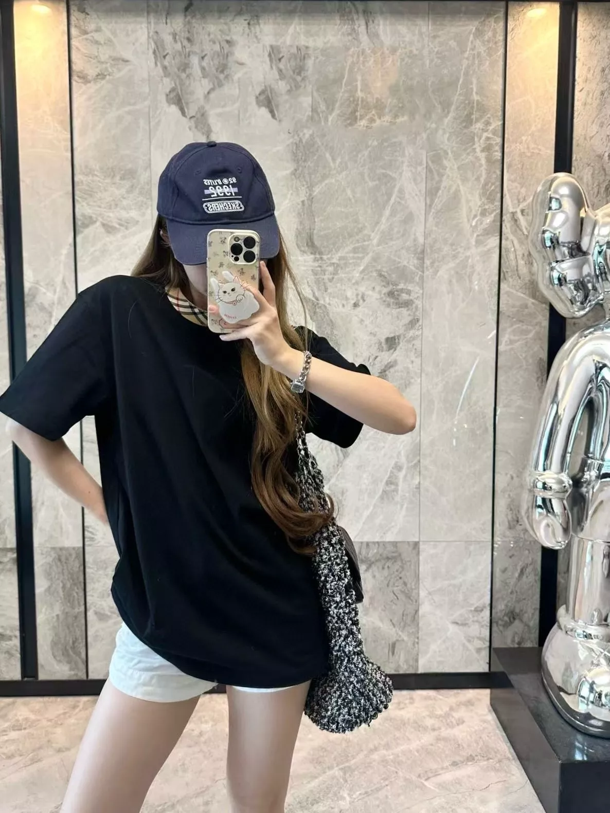 버버리 체크 칼라 배색 라운드 반소매 티셔츠 상세 이미지 11