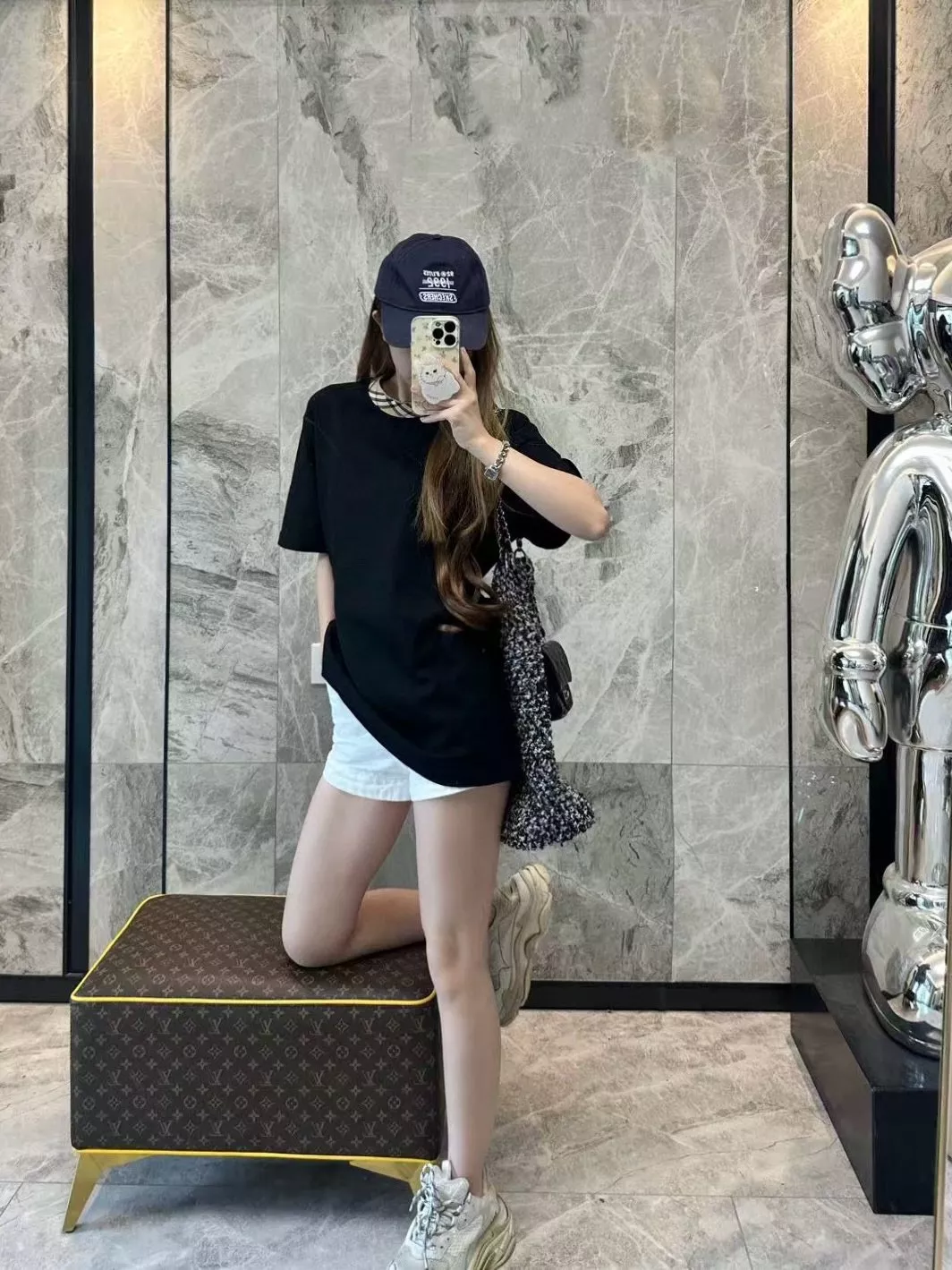 버버리 체크 칼라 배색 라운드 반소매 티셔츠 상세 이미지 13