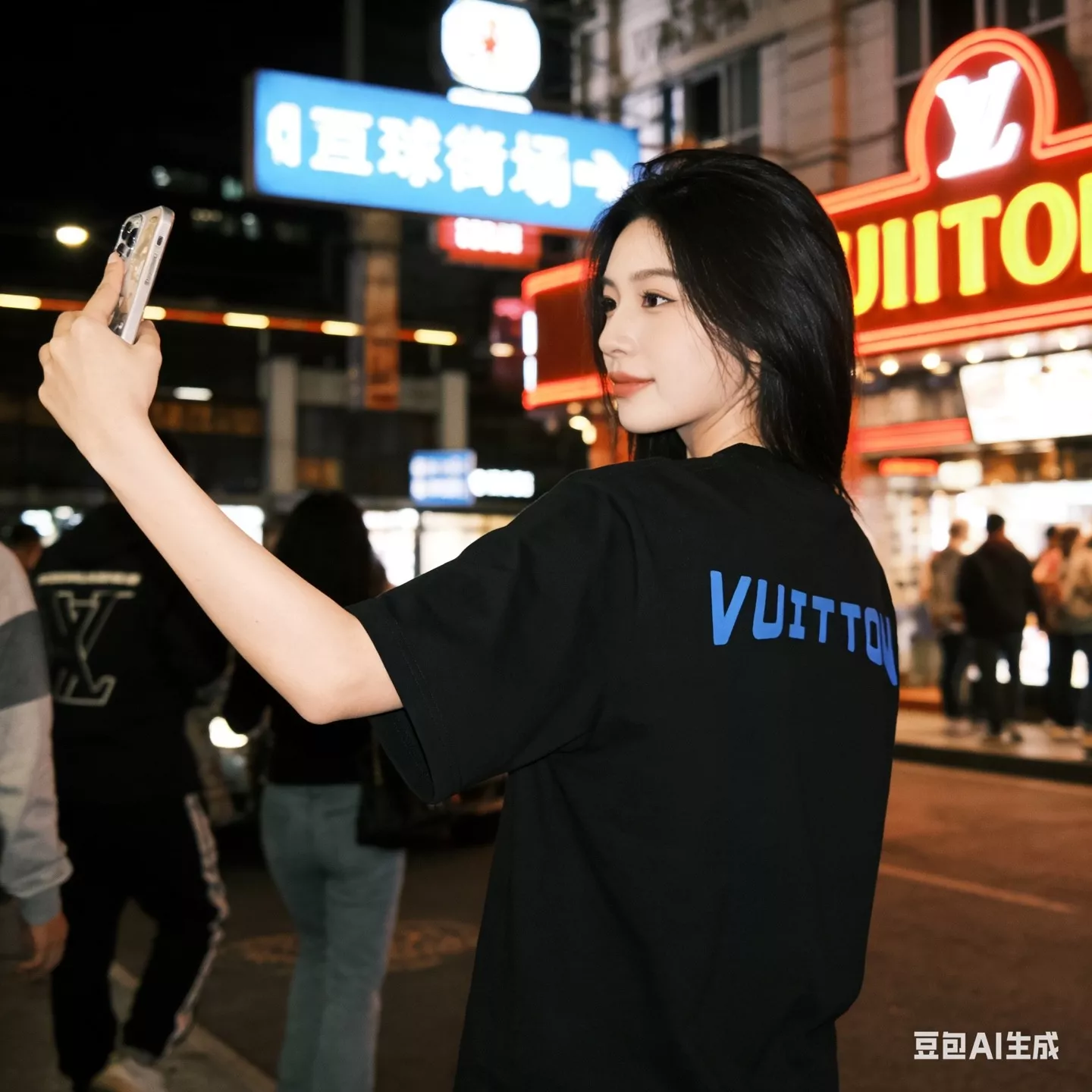 루이비통 원형 레터링 로고 반소매 티셔츠 상세 이미지 17