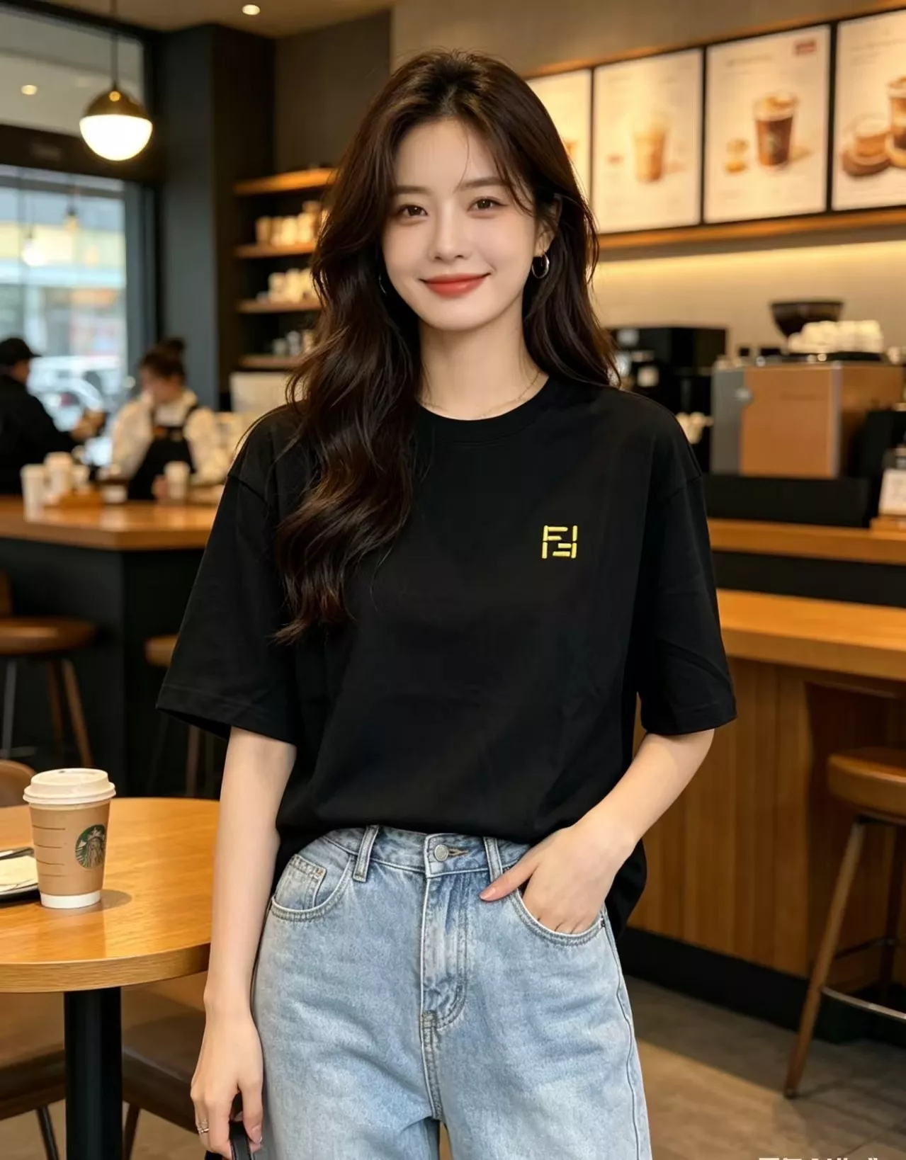 펜디 클래식 더블F 자수 로고 반소매 상세 이미지 16