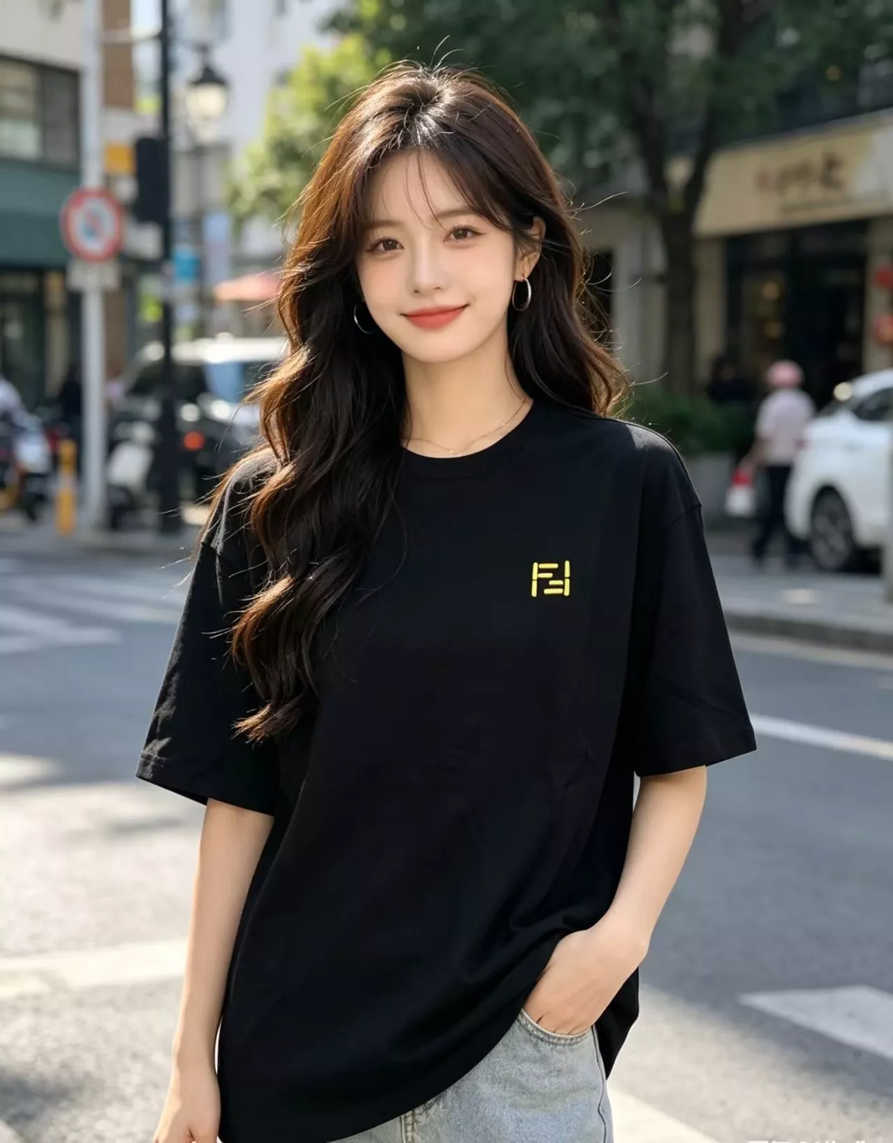 펜디 클래식 더블F 자수 로고 반소매 상세 이미지 15