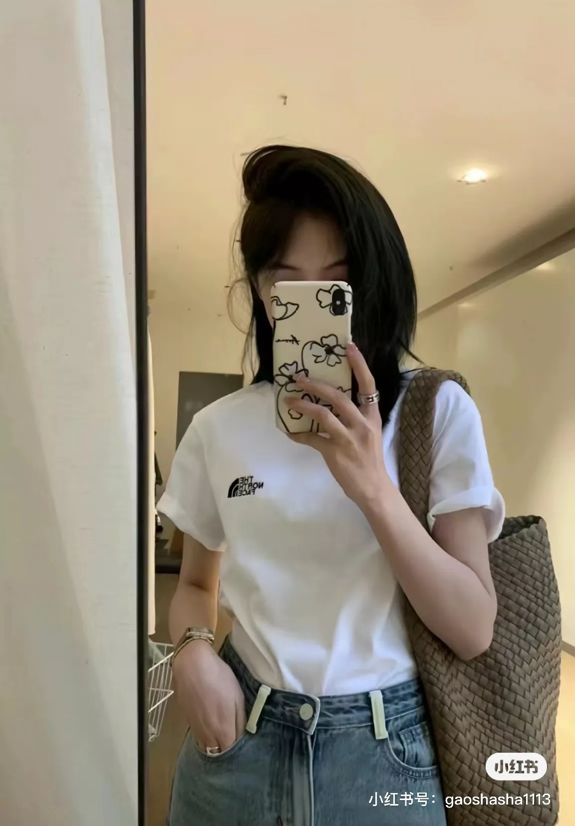 노스페이스 클래식 로고 프린트 반소매 상세 이미지 13