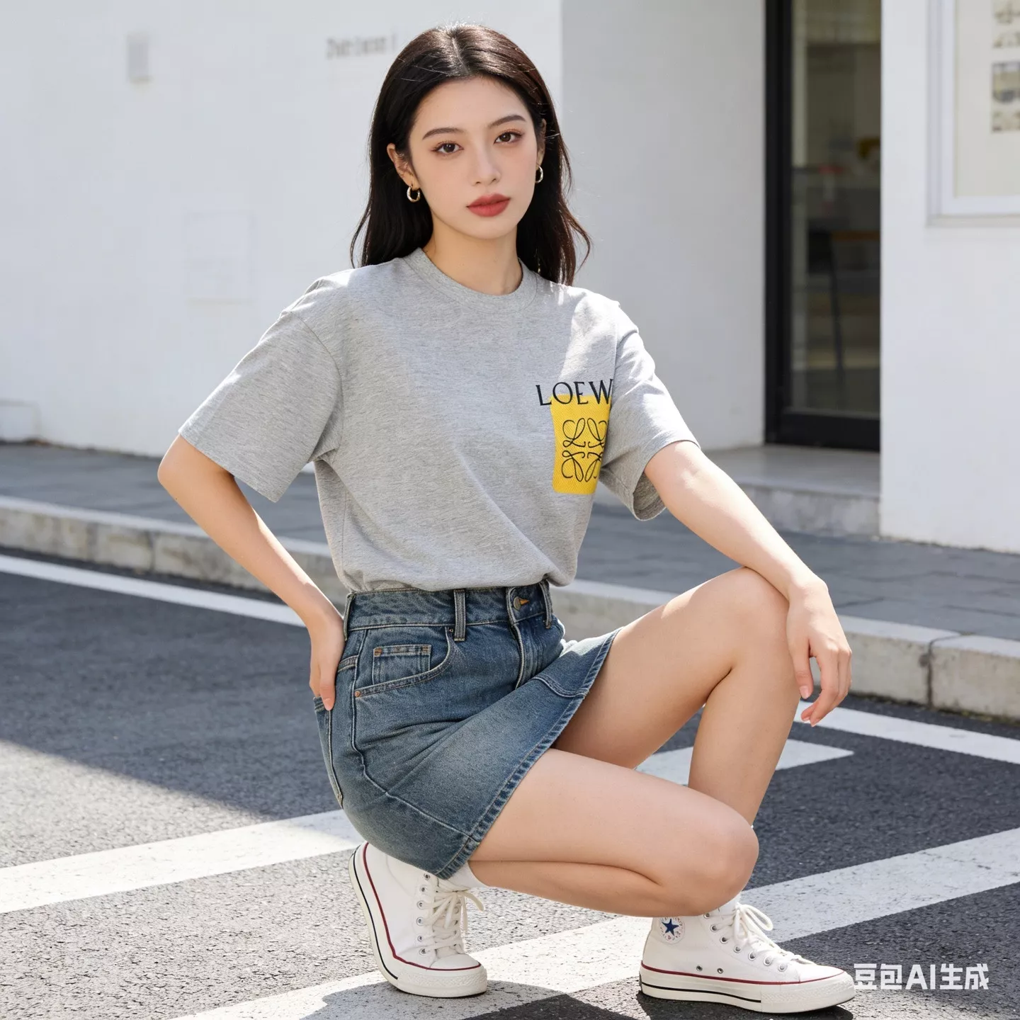 로에베 로고 포인트 반소매 티셔츠 상세 이미지 18
