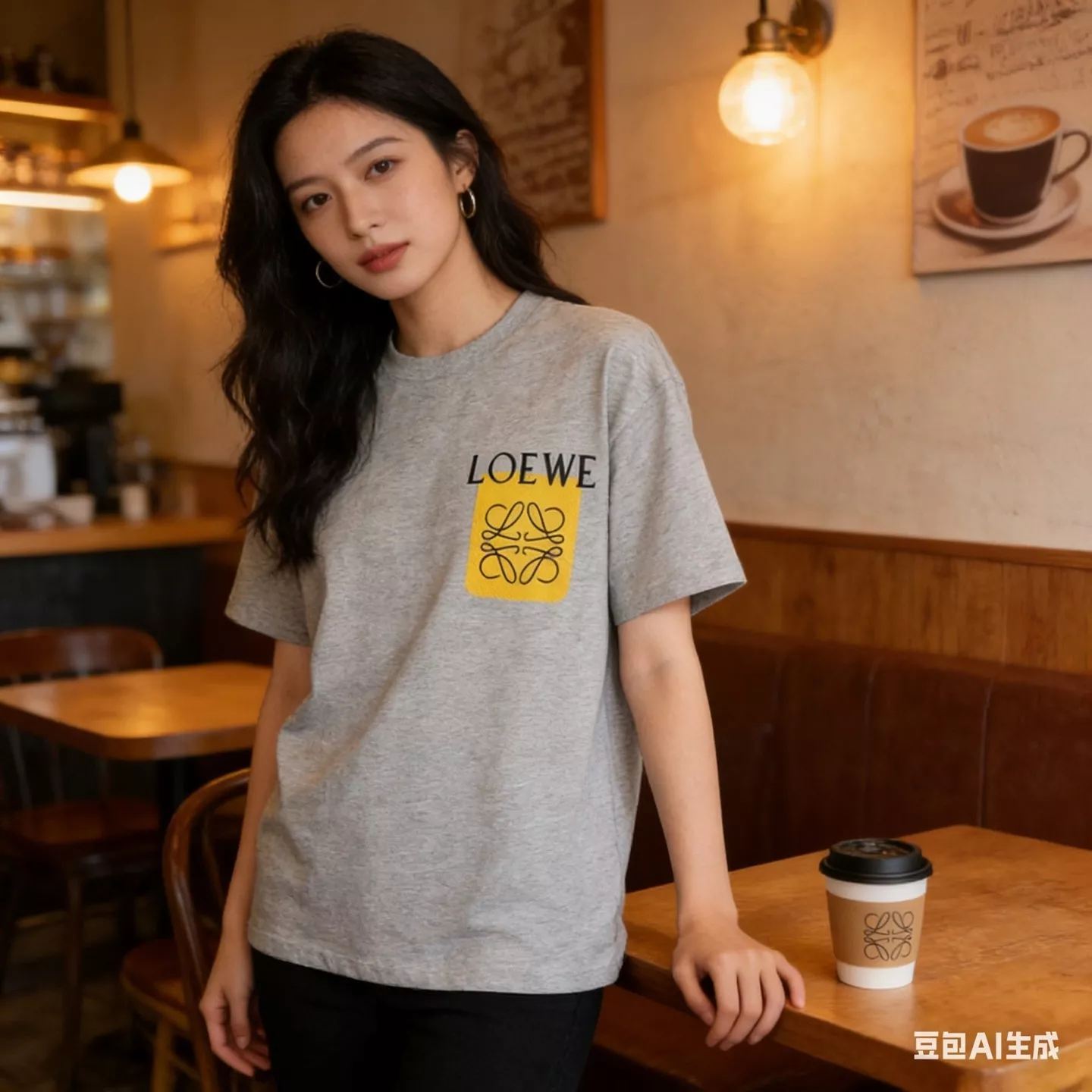 로에베 로고 포인트 반소매 티셔츠 상세 이미지 14