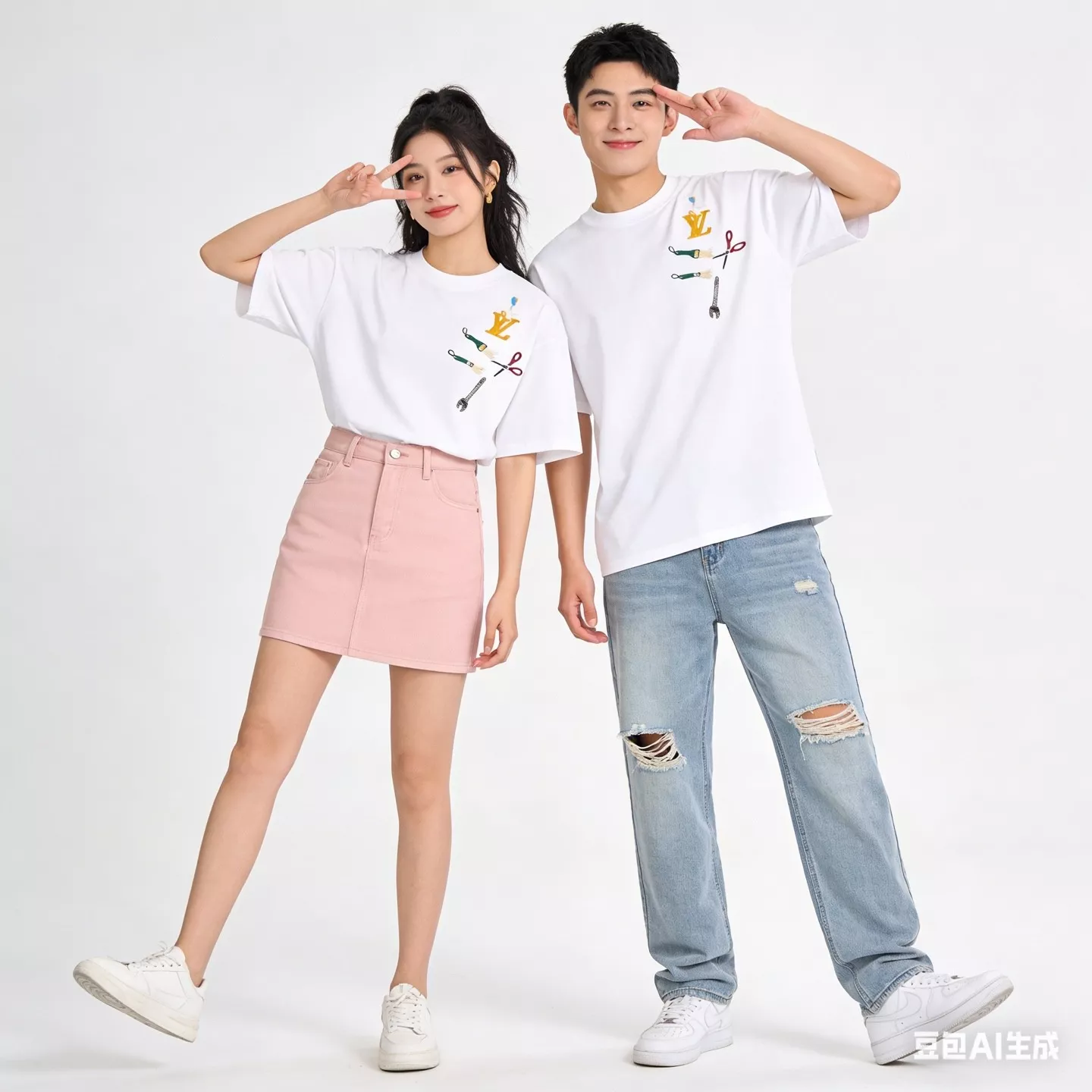 루이비통 체스트 툴 장식 반소매 티셔츠 상세 이미지 18