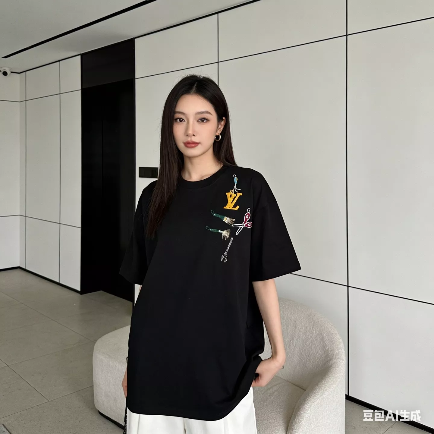 루이비통 체인 포인트 반소매 티셔츠 상세 이미지 12