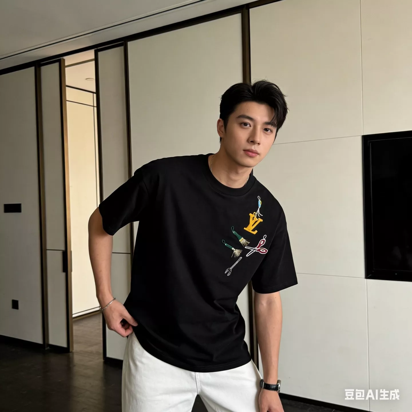 루이비통 체인 포인트 반소매 티셔츠 상세 이미지 11