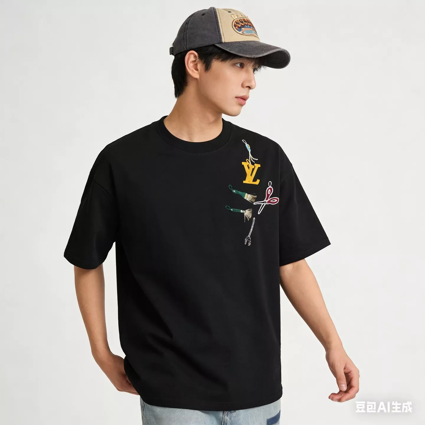 루이비통 체인 포인트 반소매 티셔츠 상세 이미지 14
