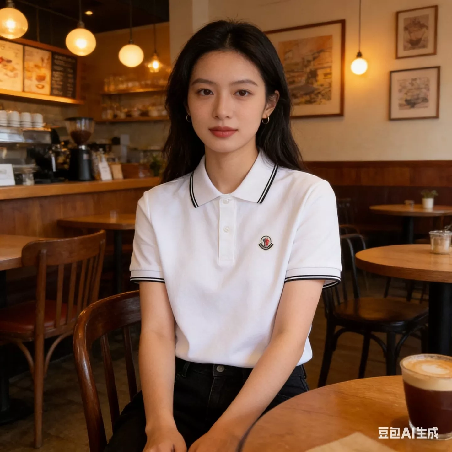 몽클레어 로고 배색 스트라이프 폴로 반소매 상세 이미지 14