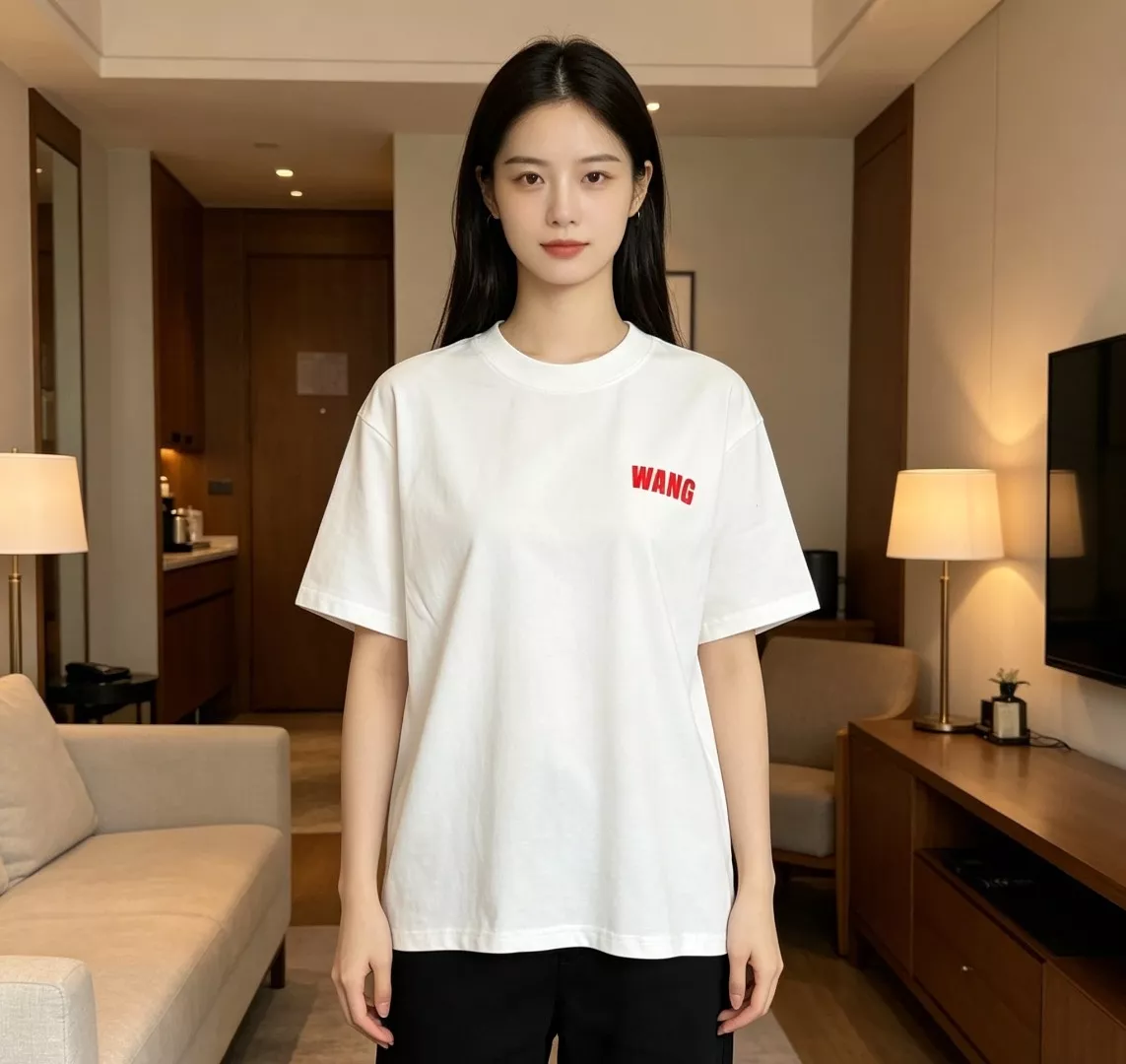 알렉산더왕 레드 레터링 반소매 티셔츠 상세 이미지 12