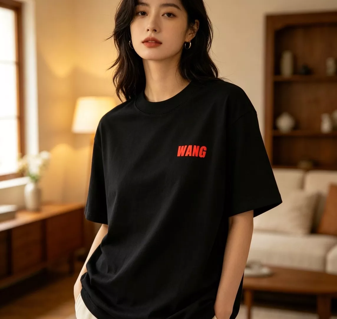 알렉산더왕 레드 레터링 코튼 반소매 티셔츠 상세 이미지 13