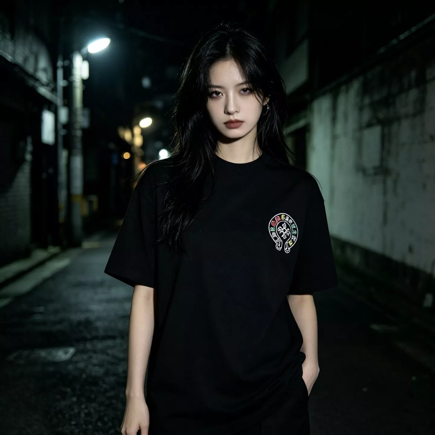 크롬하츠 컬러 크로스 자수 반소매 상세 이미지 12