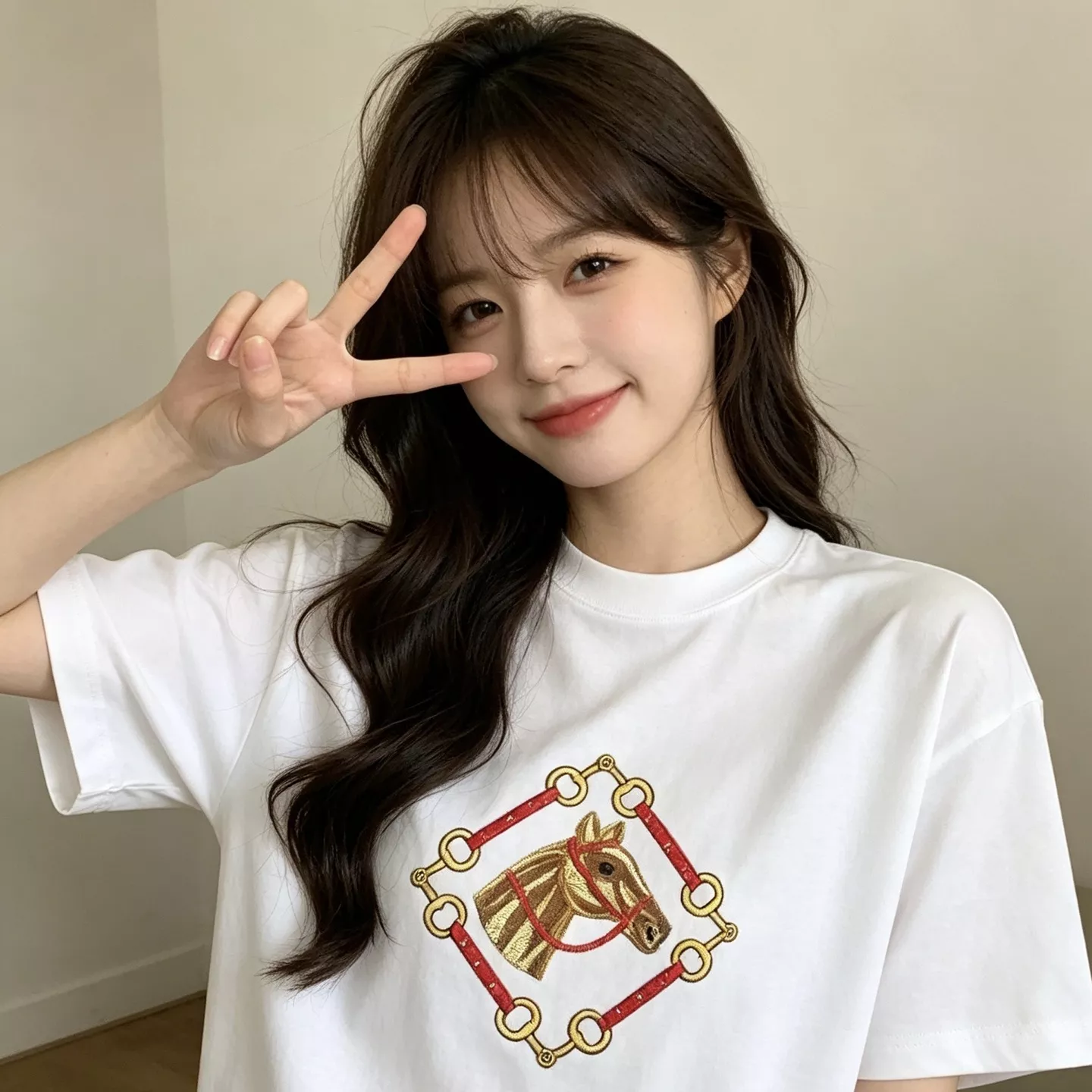 구찌 마혼 고리 자수 반소매 티셔츠 상세 이미지 14