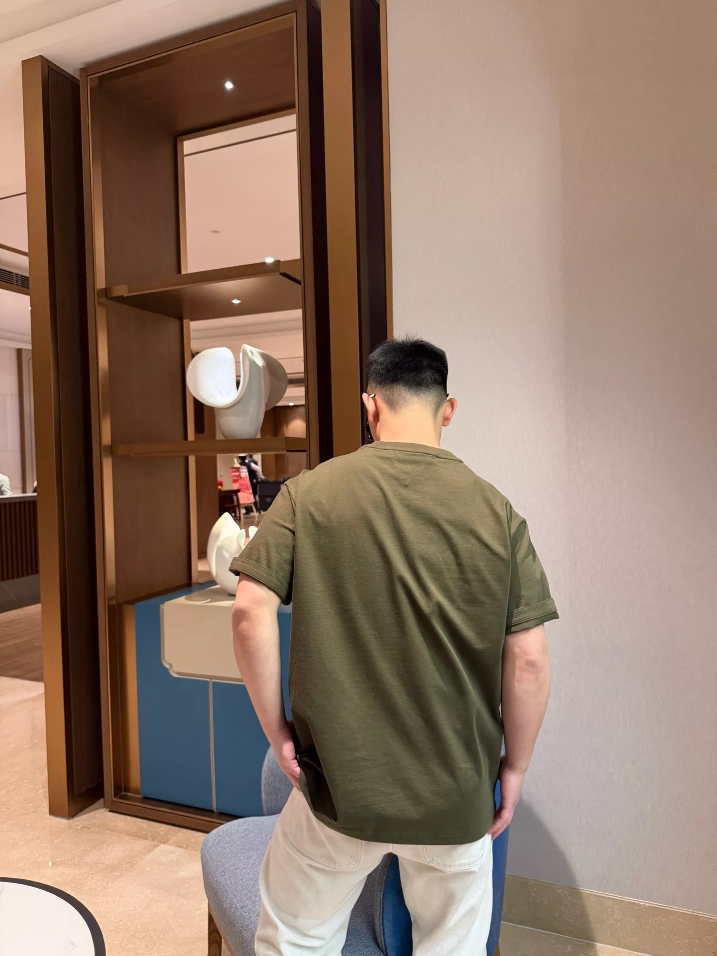보테가베네타 가죽 위빙 포켓 반소매 탑 상세 이미지 19