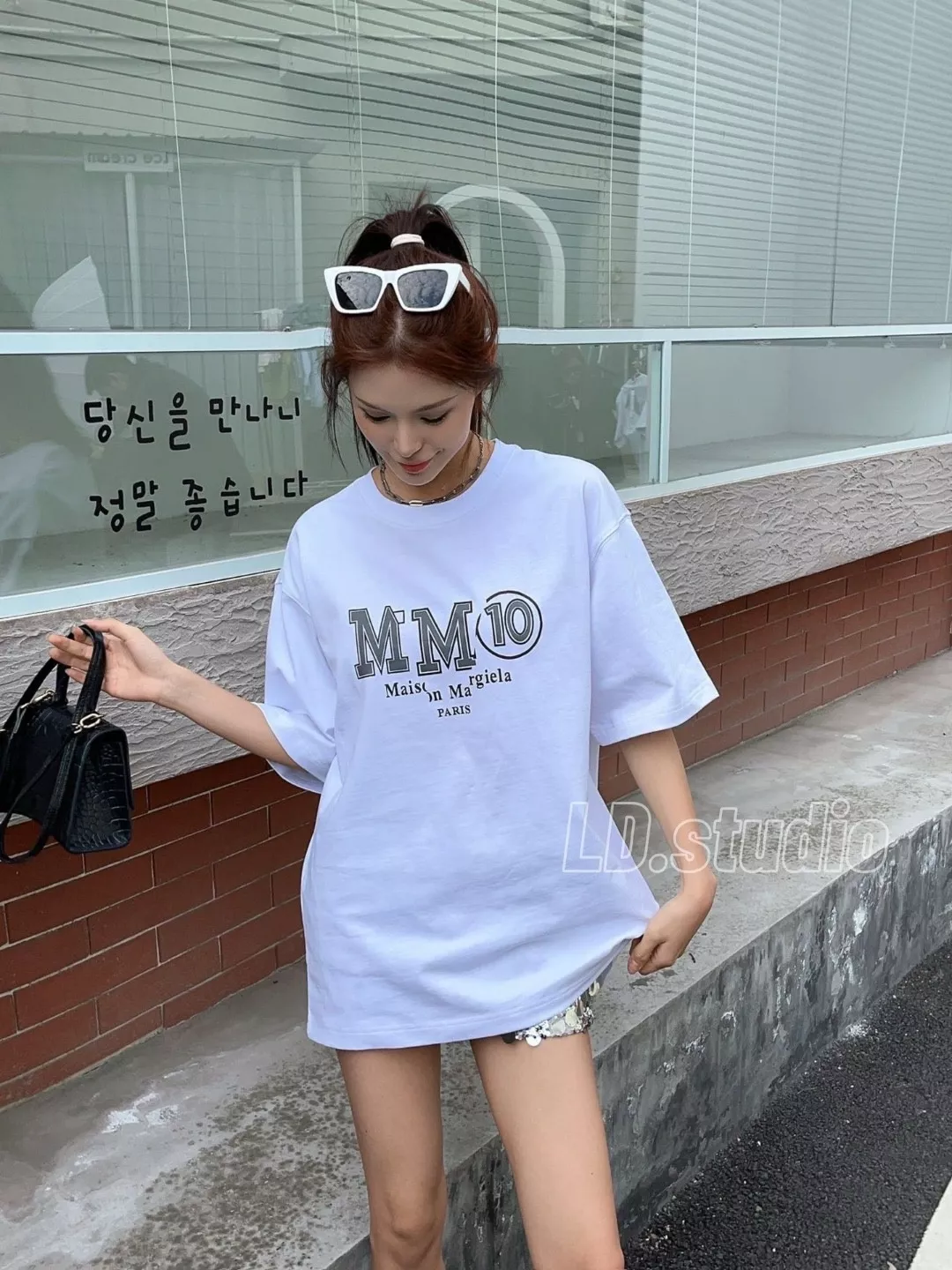 메종마르지엘라 MM10 프린트 라운드 반소매 티셔츠 상세 이미지 13