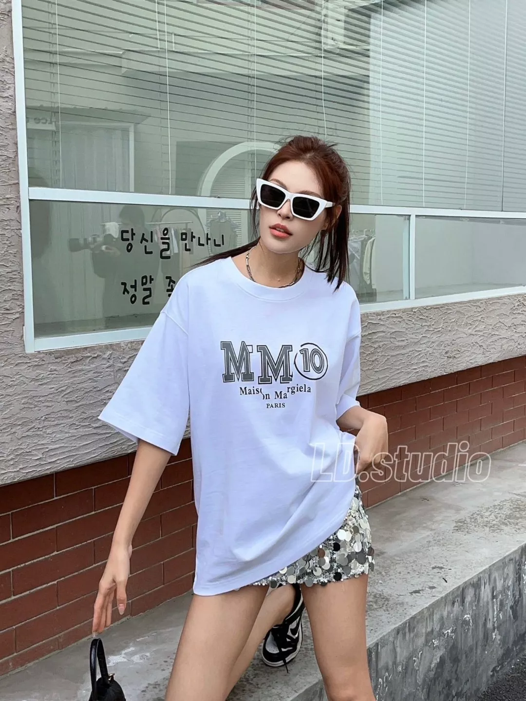 메종마르지엘라 MM10 프린트 라운드 반소매 티셔츠 상세 이미지 17