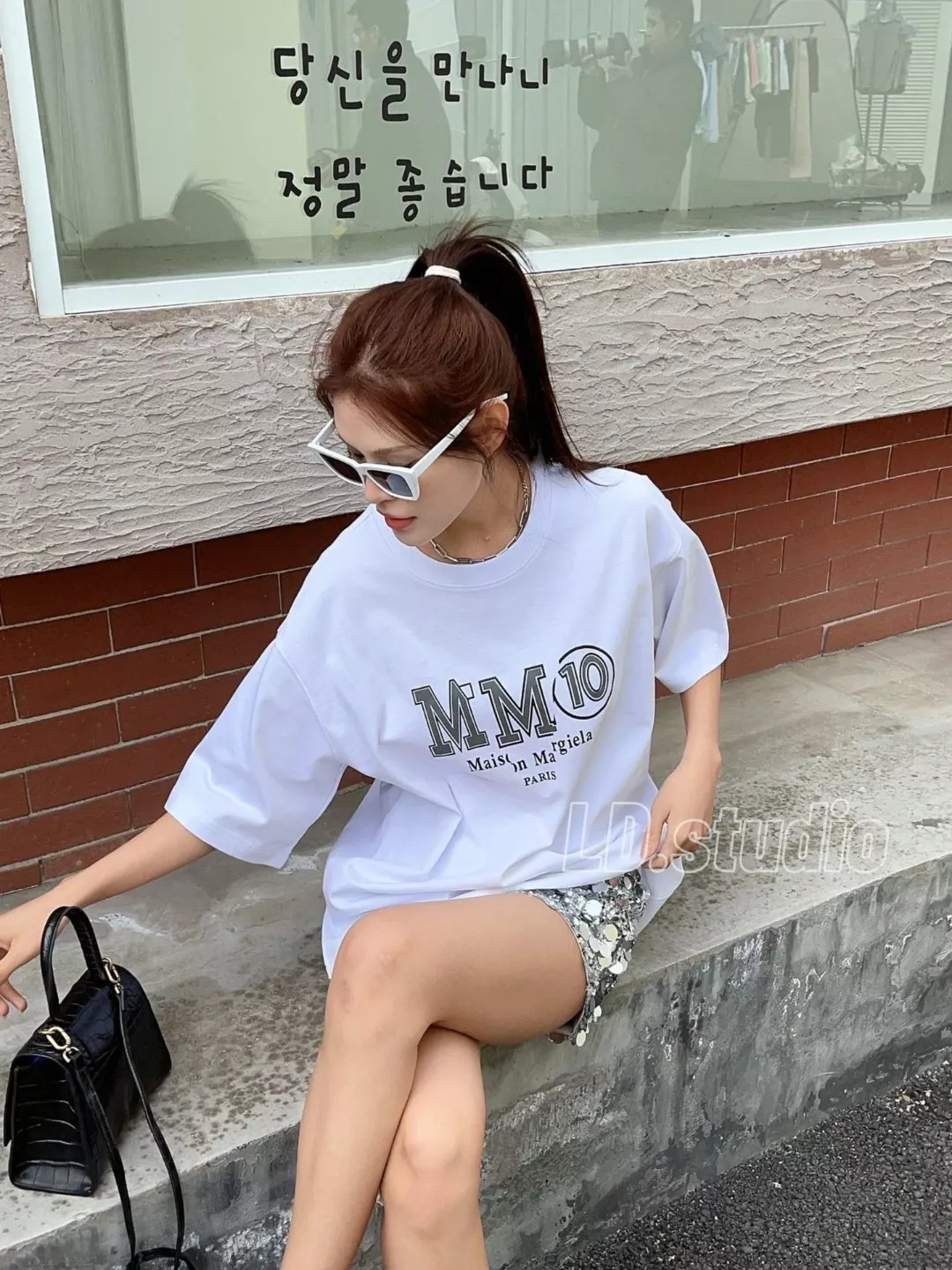 메종마르지엘라 MM10 프린트 라운드 반소매 티셔츠 상세 이미지 16