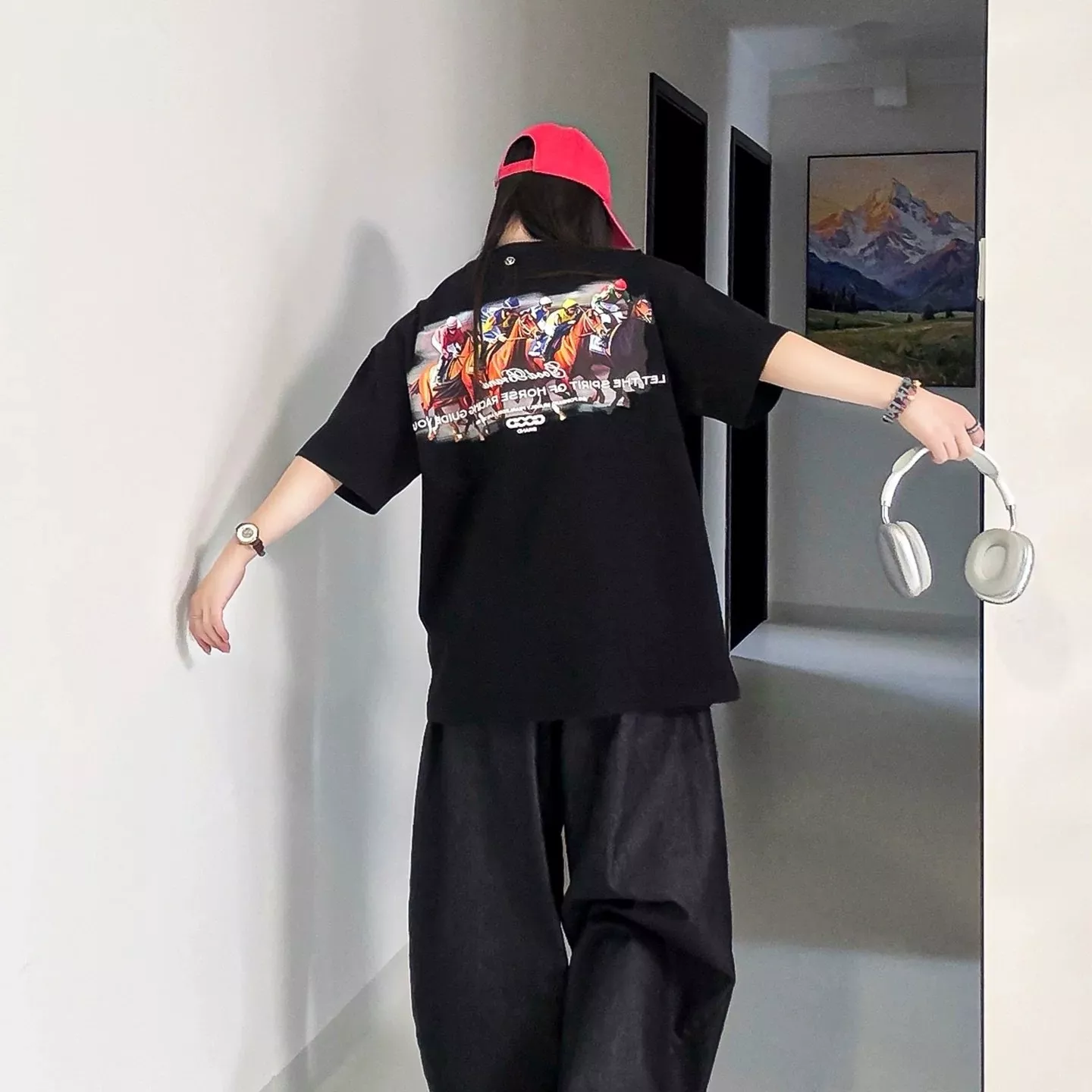 굿브랜드 마년 식모 자수 경주마 반소매 상세 이미지 12
