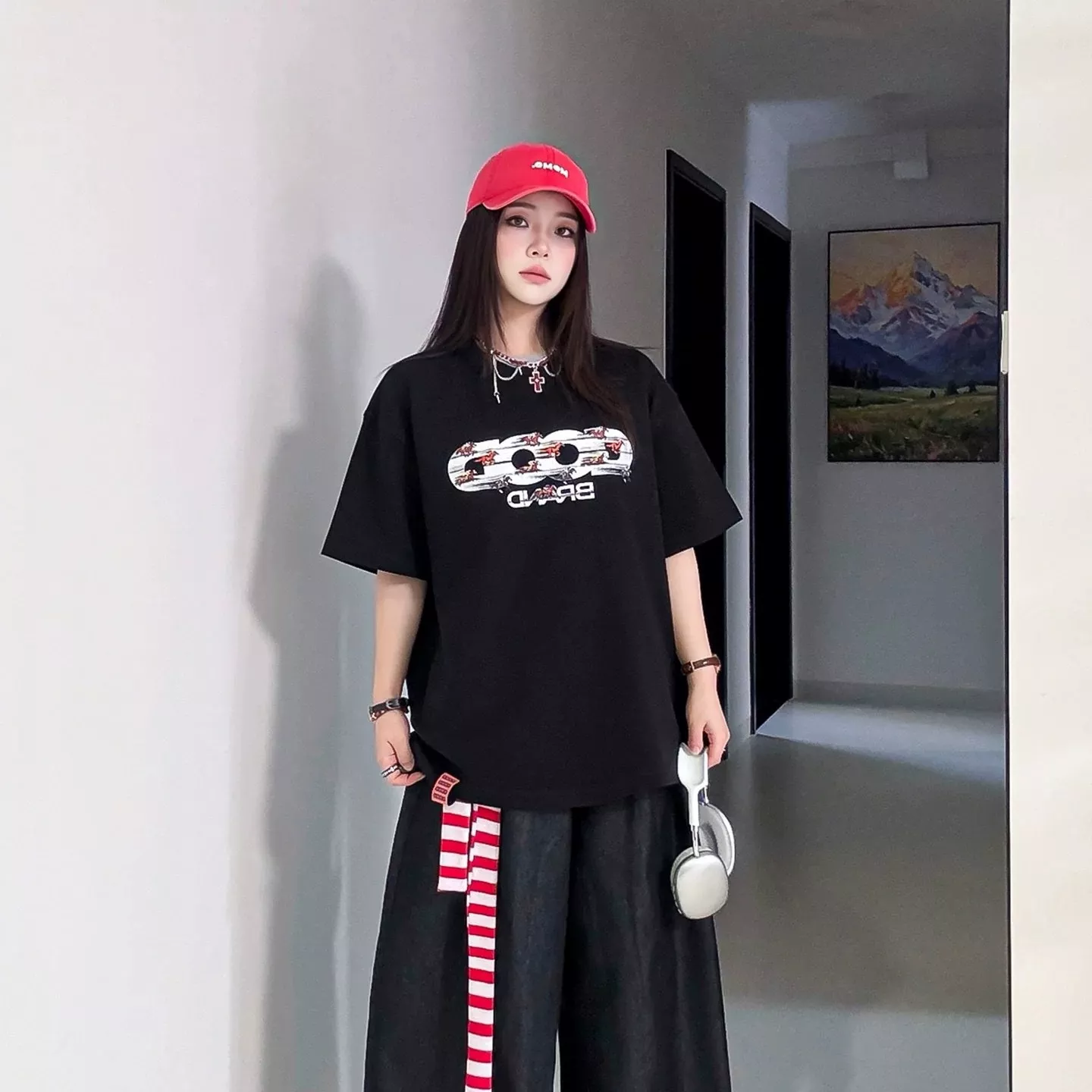 굿브랜드 마년 식모 자수 경주마 반소매 상세 이미지 13