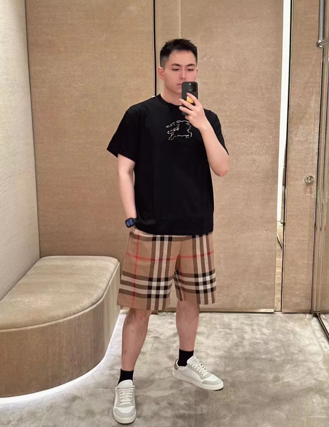 버버리 전마 로고 패치 반소매 탑 상세 이미지 17