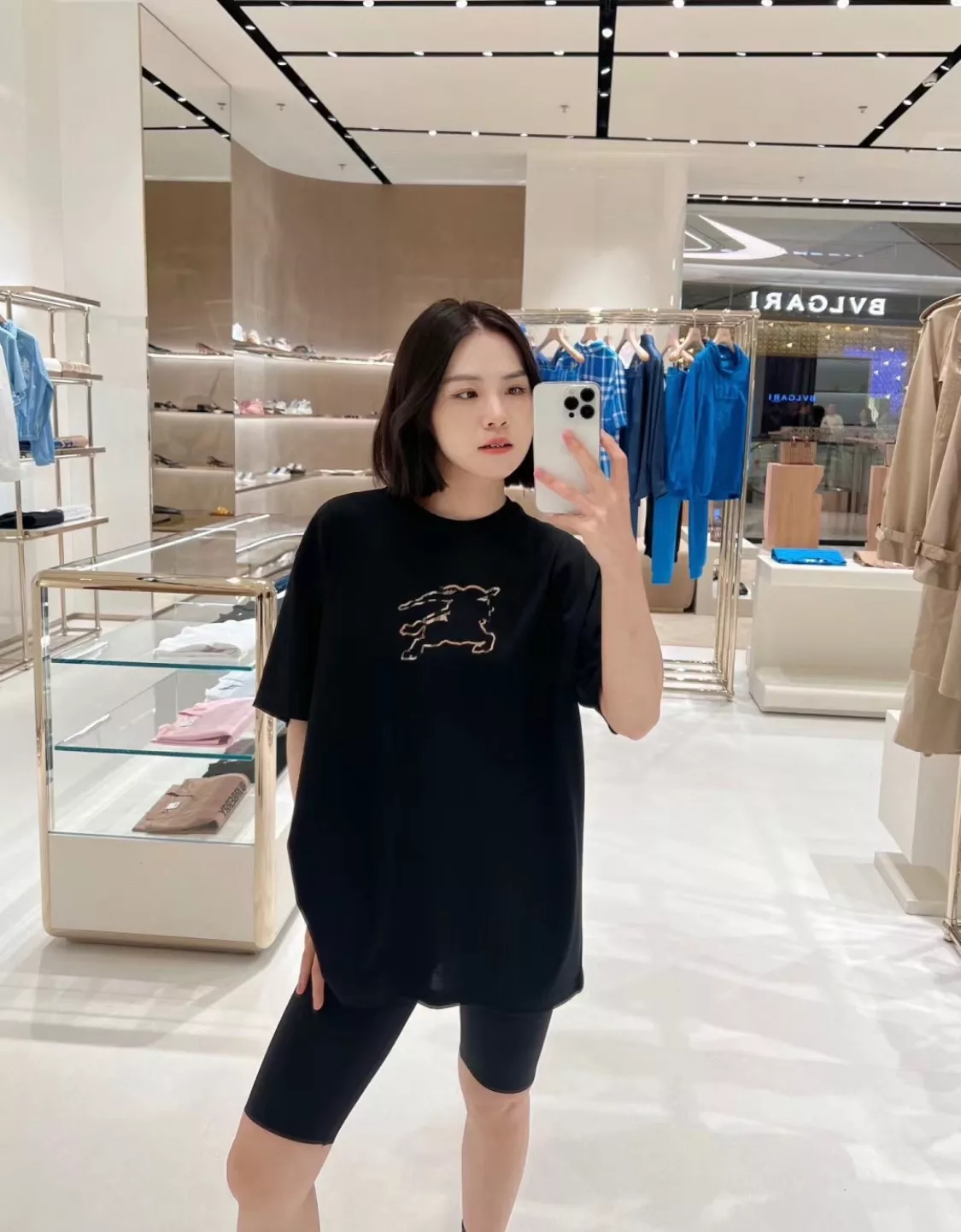 버버리 전마 로고 패치 반소매 탑 상세 이미지 11