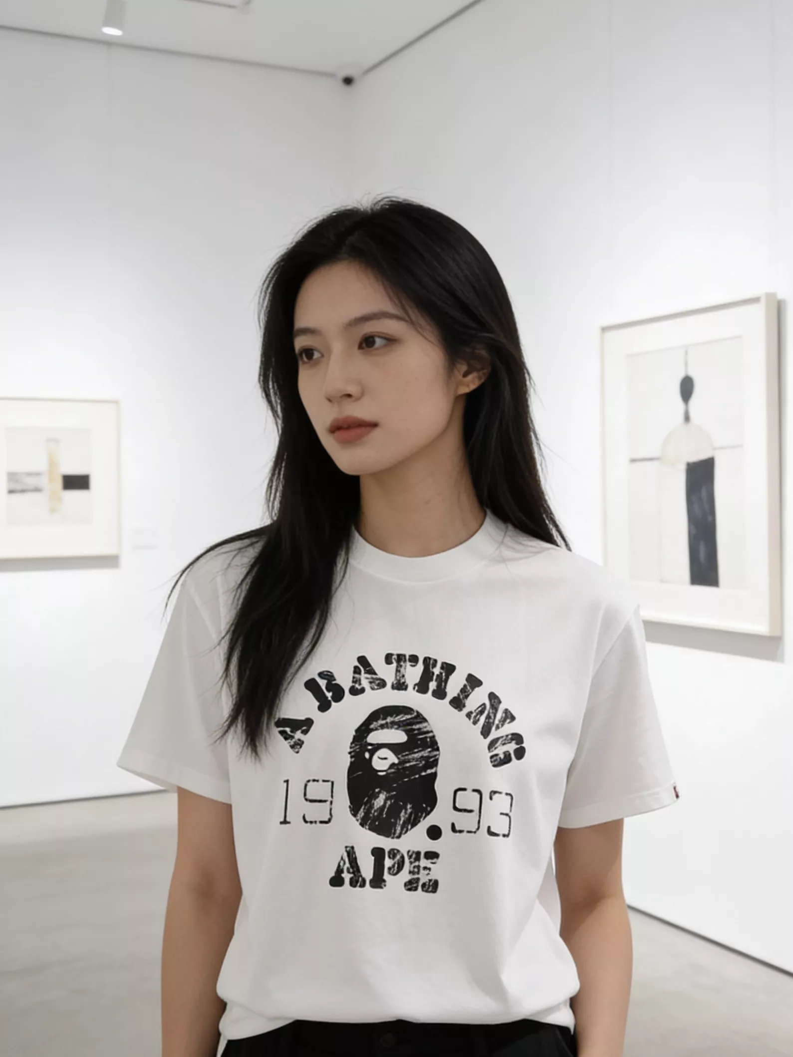 베이프 에이프 헤드 빈티지 프린트 반팔 상세 이미지 14