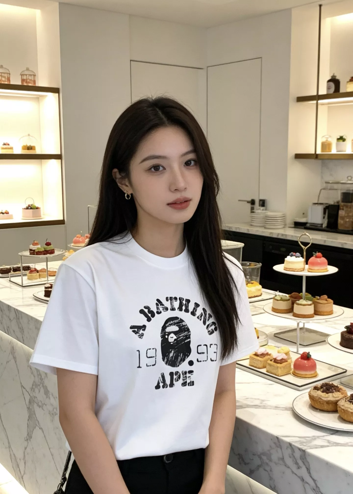 베이프 에이프 헤드 빈티지 프린트 반팔 상세 이미지 13