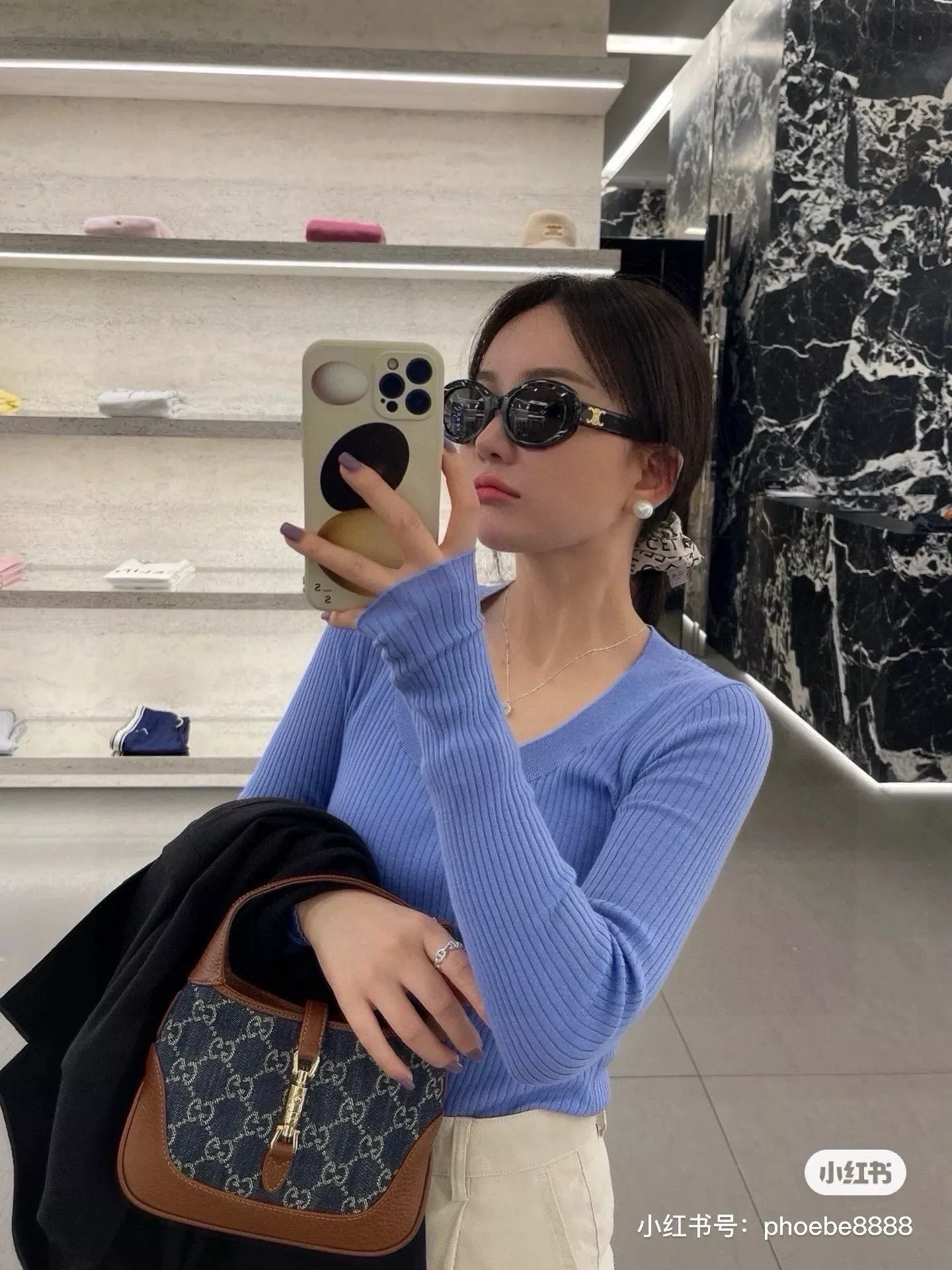 셀린느 폴라라이즈드 보드 선글라스 상세 이미지 15