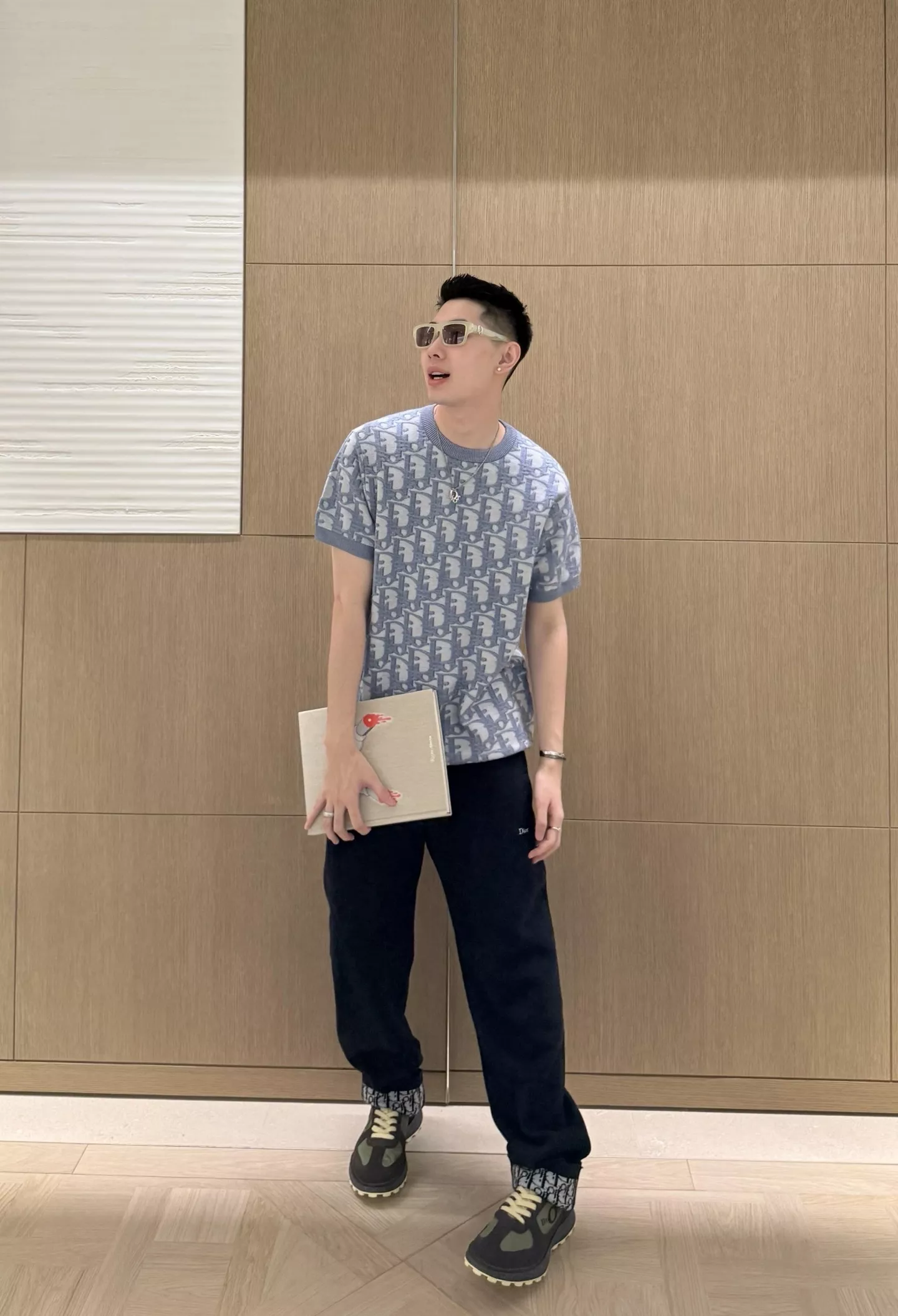 디올 오블리크 패턴 반소매 티셔츠 상세 이미지 15