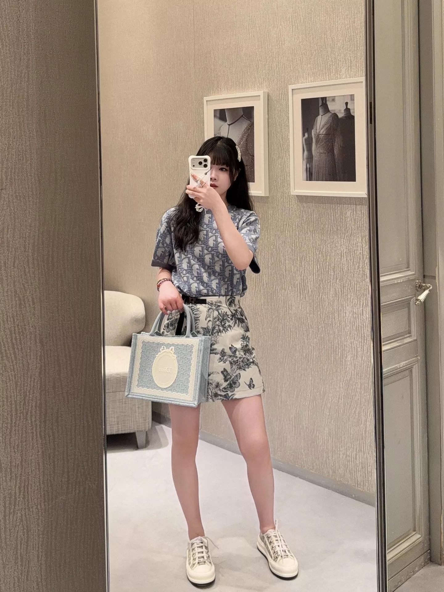 디올 오블리크 패턴 반소매 티셔츠 상세 이미지 18