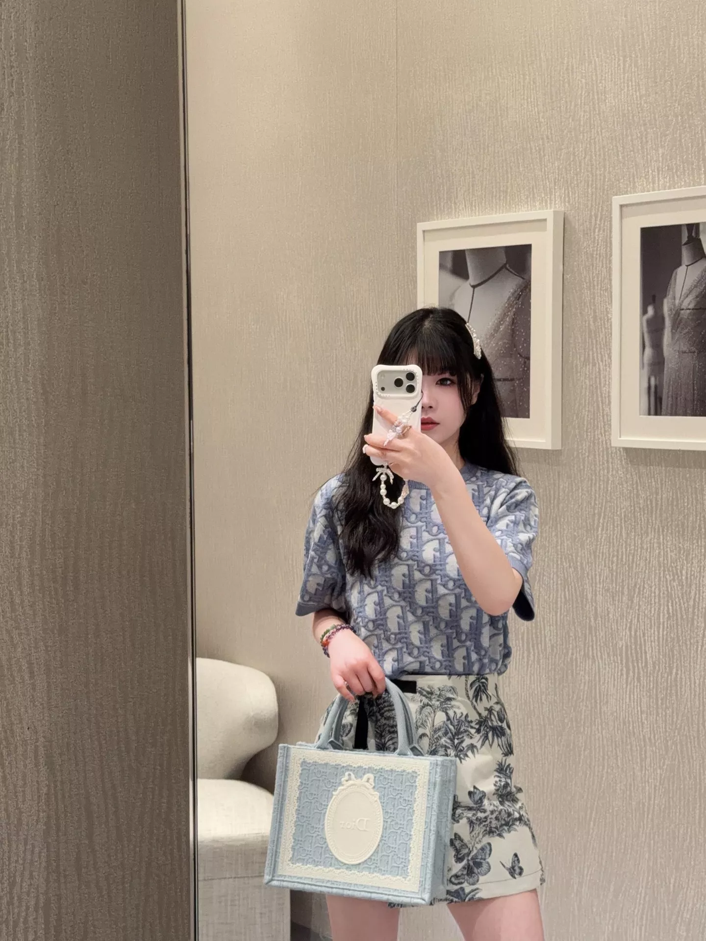 디올 오블리크 패턴 반소매 티셔츠 상세 이미지 19