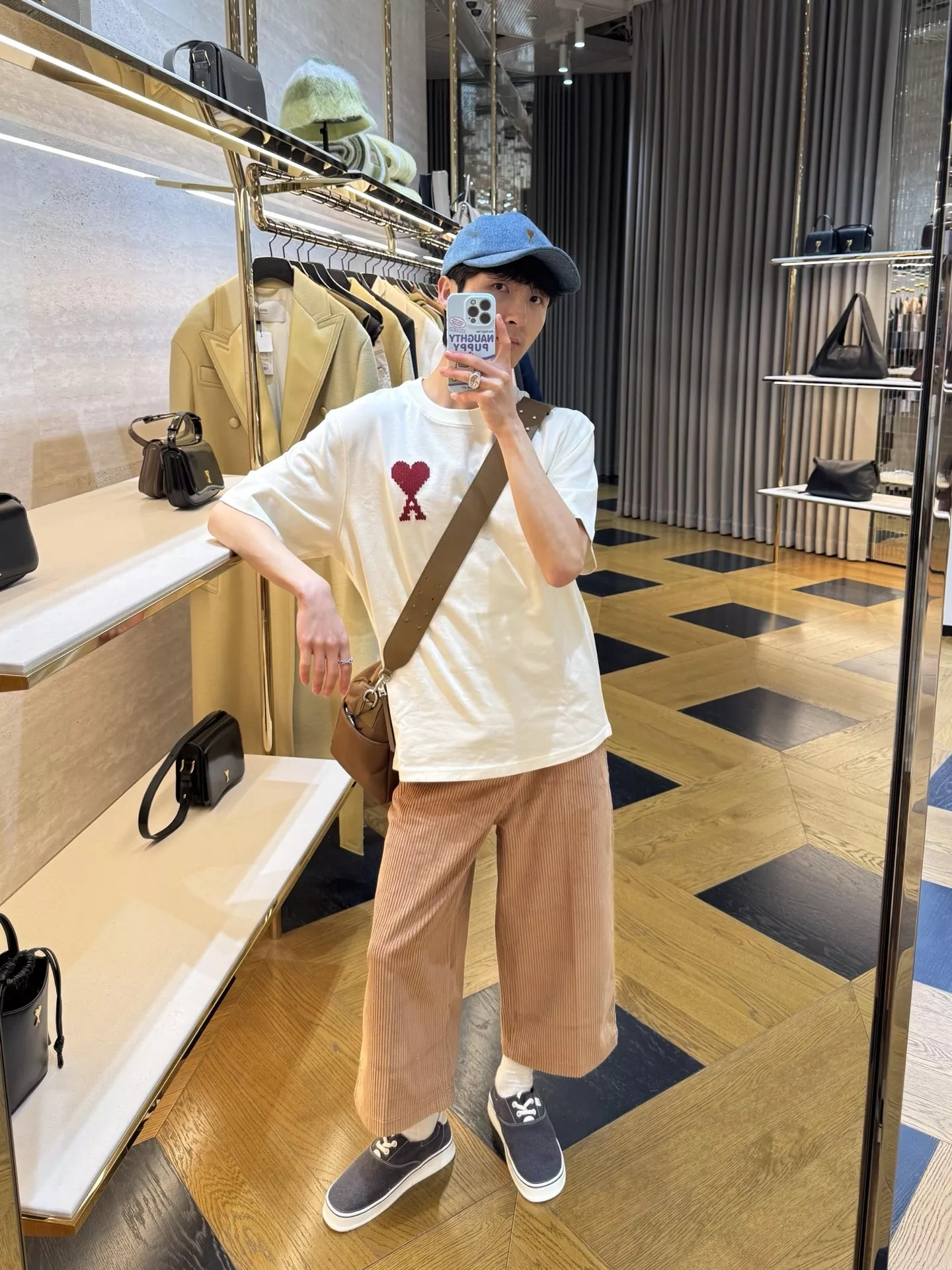 아미 마년 자수 오버핏 티셔츠 상세 이미지 22