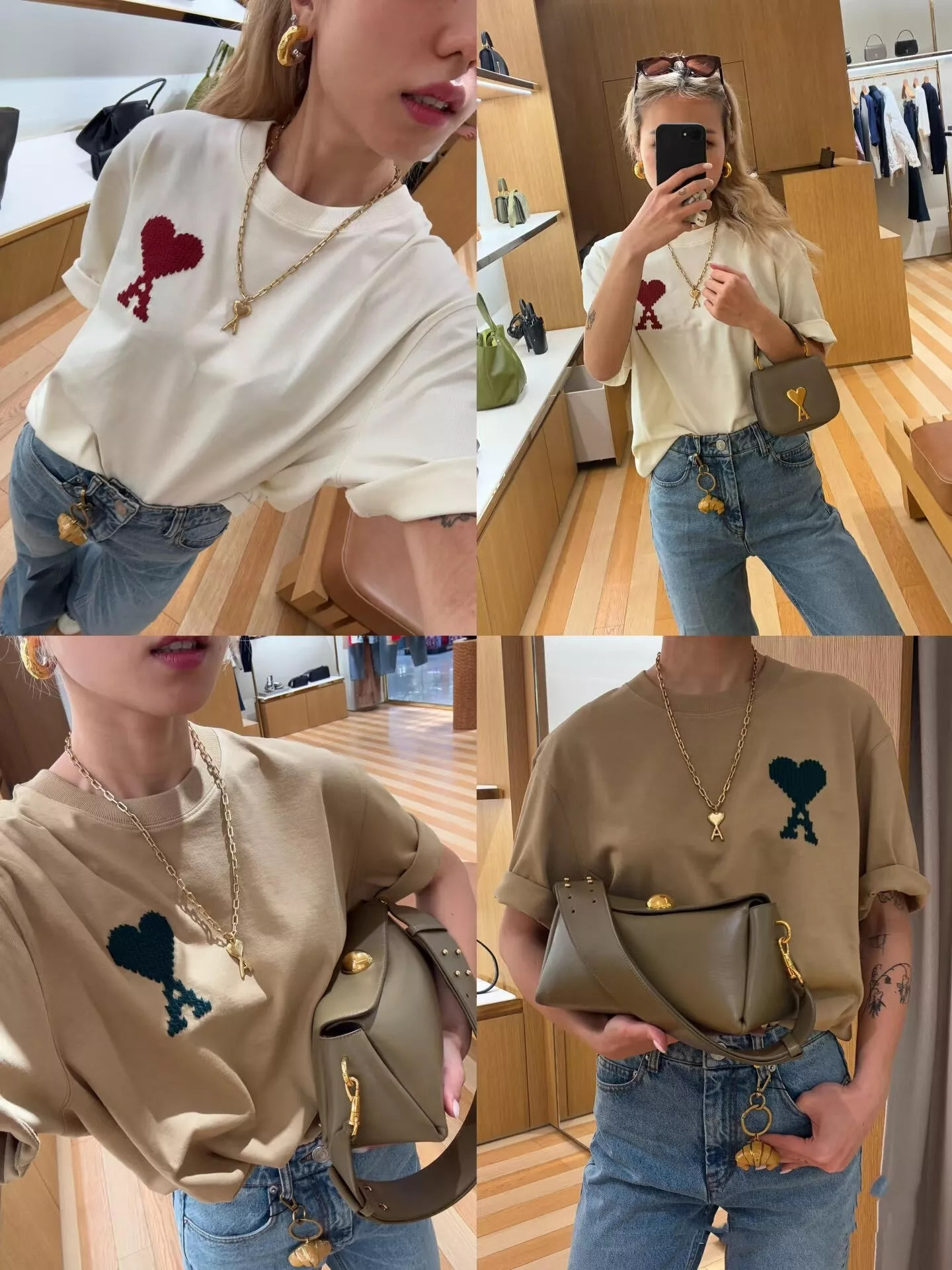 아미 마년 자수 오버핏 티셔츠 상세 이미지 25