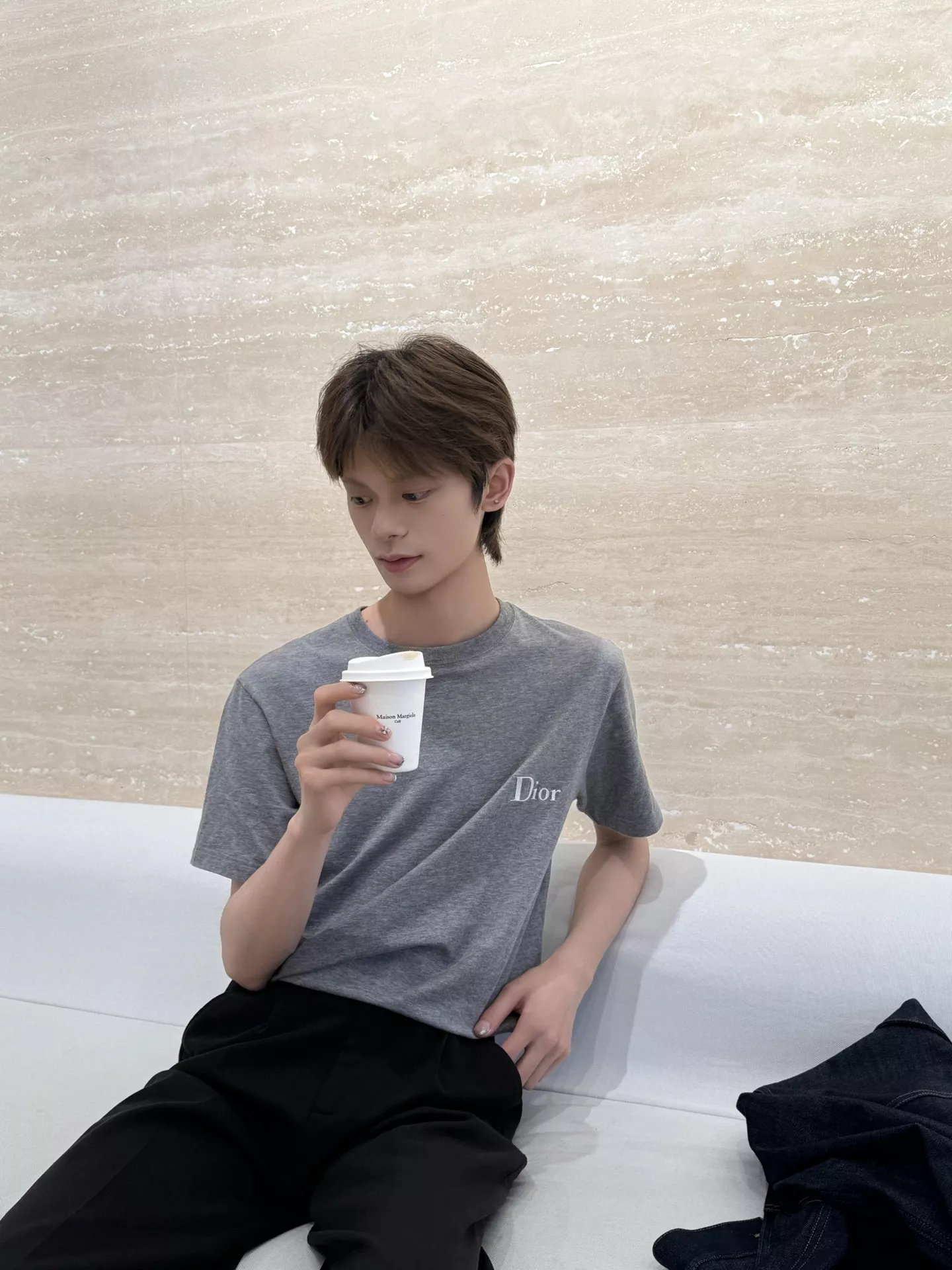 디올 루즈핏 로고 반소매 티셔츠 상세 이미지 38