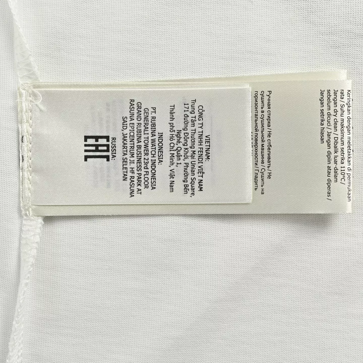 펜디 블루 레터 자수 반소매 티셔츠 상세 이미지 6