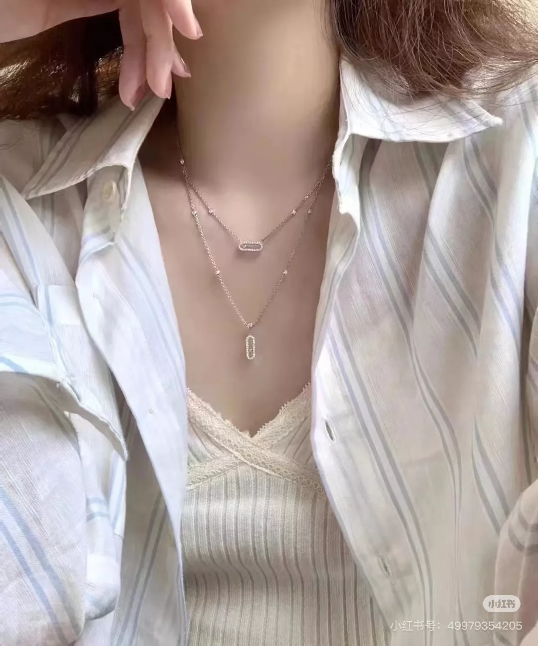 메시카 다이아 포인트 체인 네크리스 상세 이미지 14