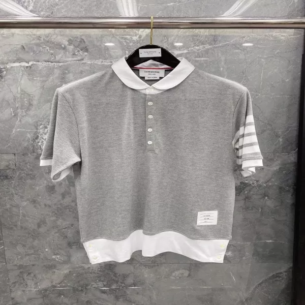톰브라운 배색 반소매 폴로 티셔츠
