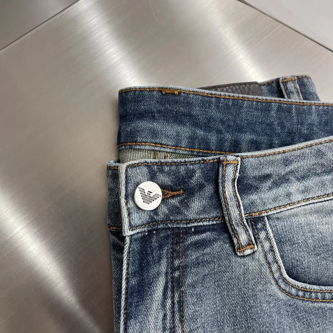 아르마니 남성 스트레이트 데님 팬츠 상세 이미지 3