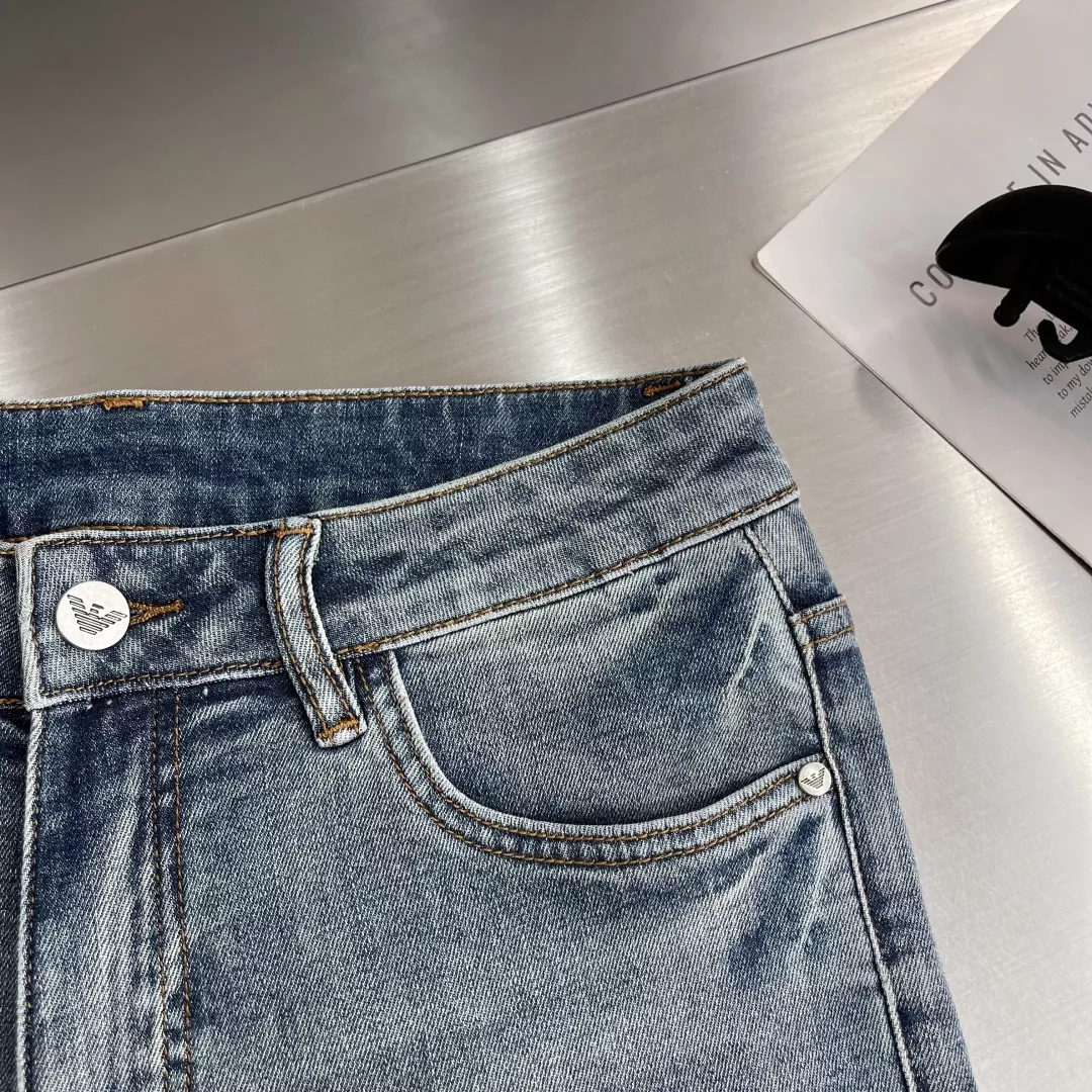 아르마니 남성 스트레이트 데님 팬츠 상세 이미지 5