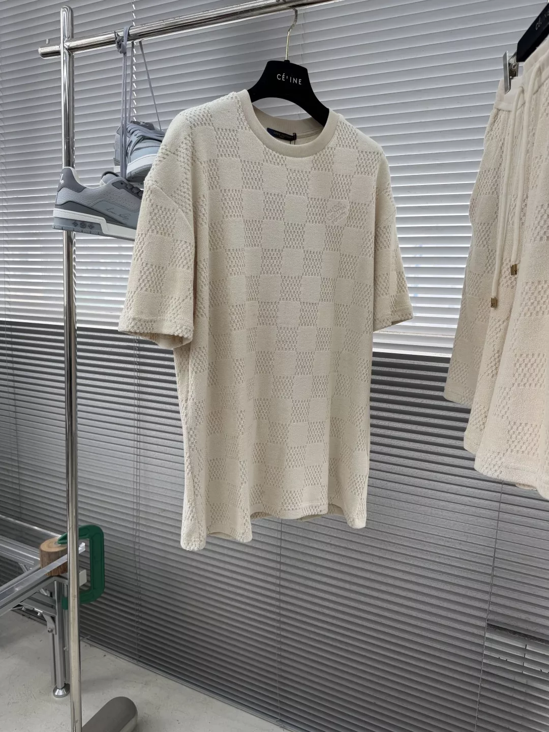 루이비통 체커보드 자카드 반소매 세트 상세 이미지 2