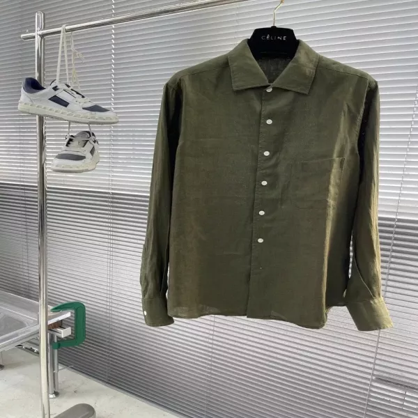 브루넬로쿠치넬리 리넨 버튼 셔츠