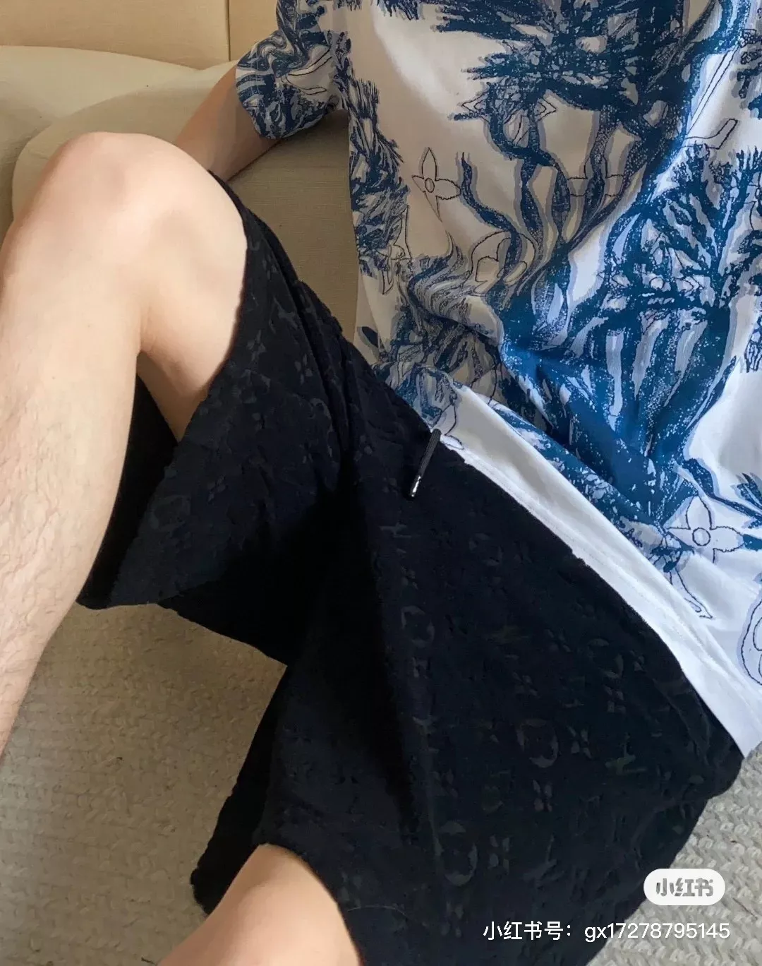 루이비통 모노그램 자카드 드로스트링 쇼츠 상세 이미지 13