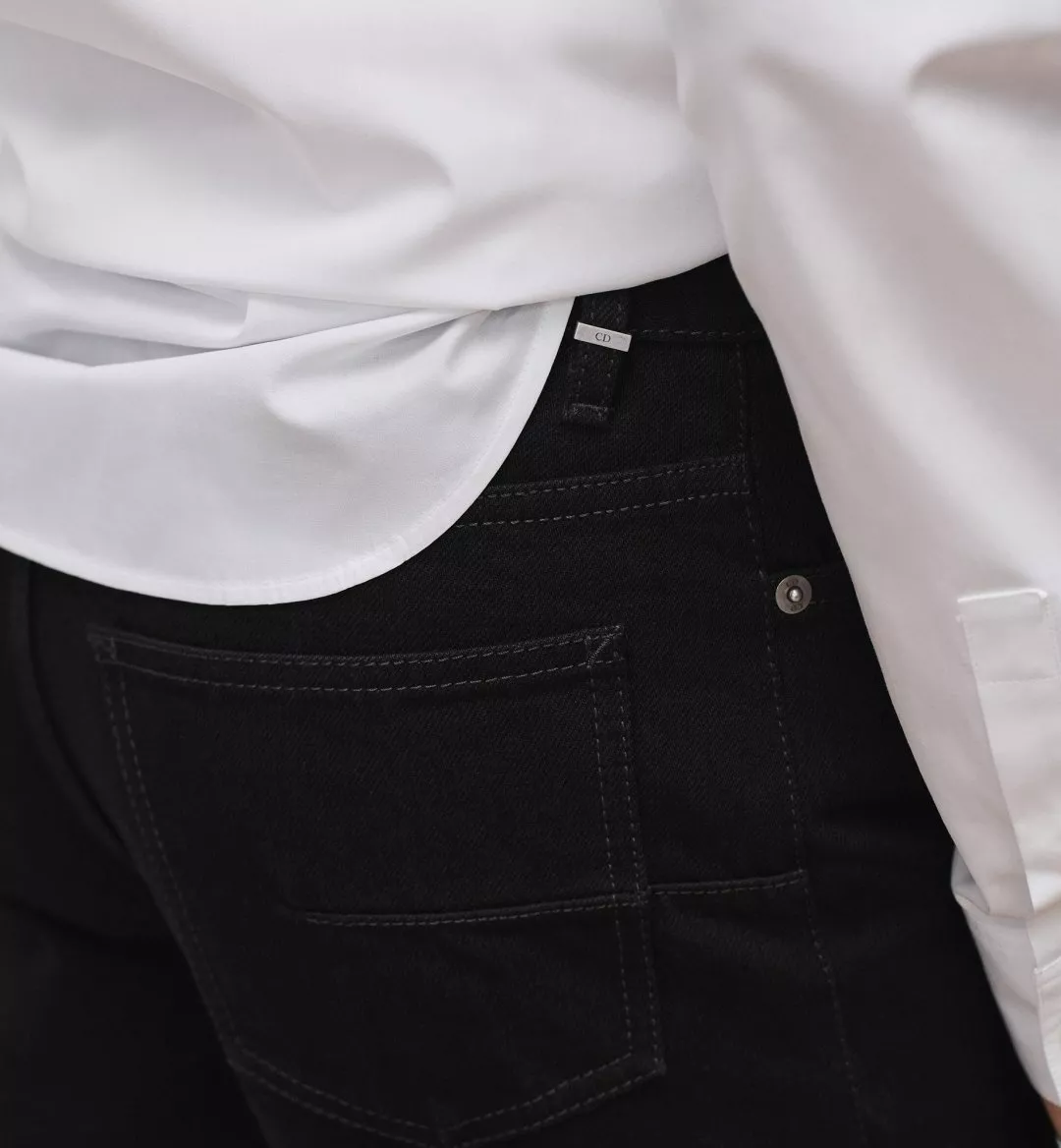 디올 블랙 마이크로 부츠컷 데님 팬츠 상세 이미지 11