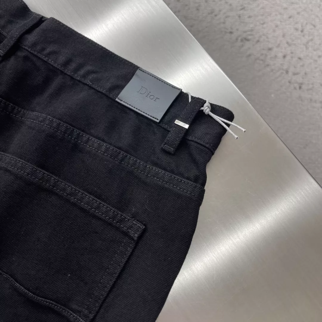 디올 블랙 마이크로 부츠컷 데님 팬츠 상세 이미지 8