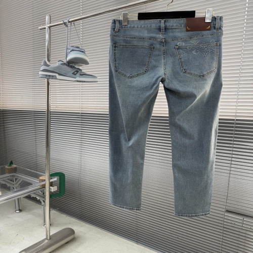루이비통 그래피티 자수 데님 팬츠